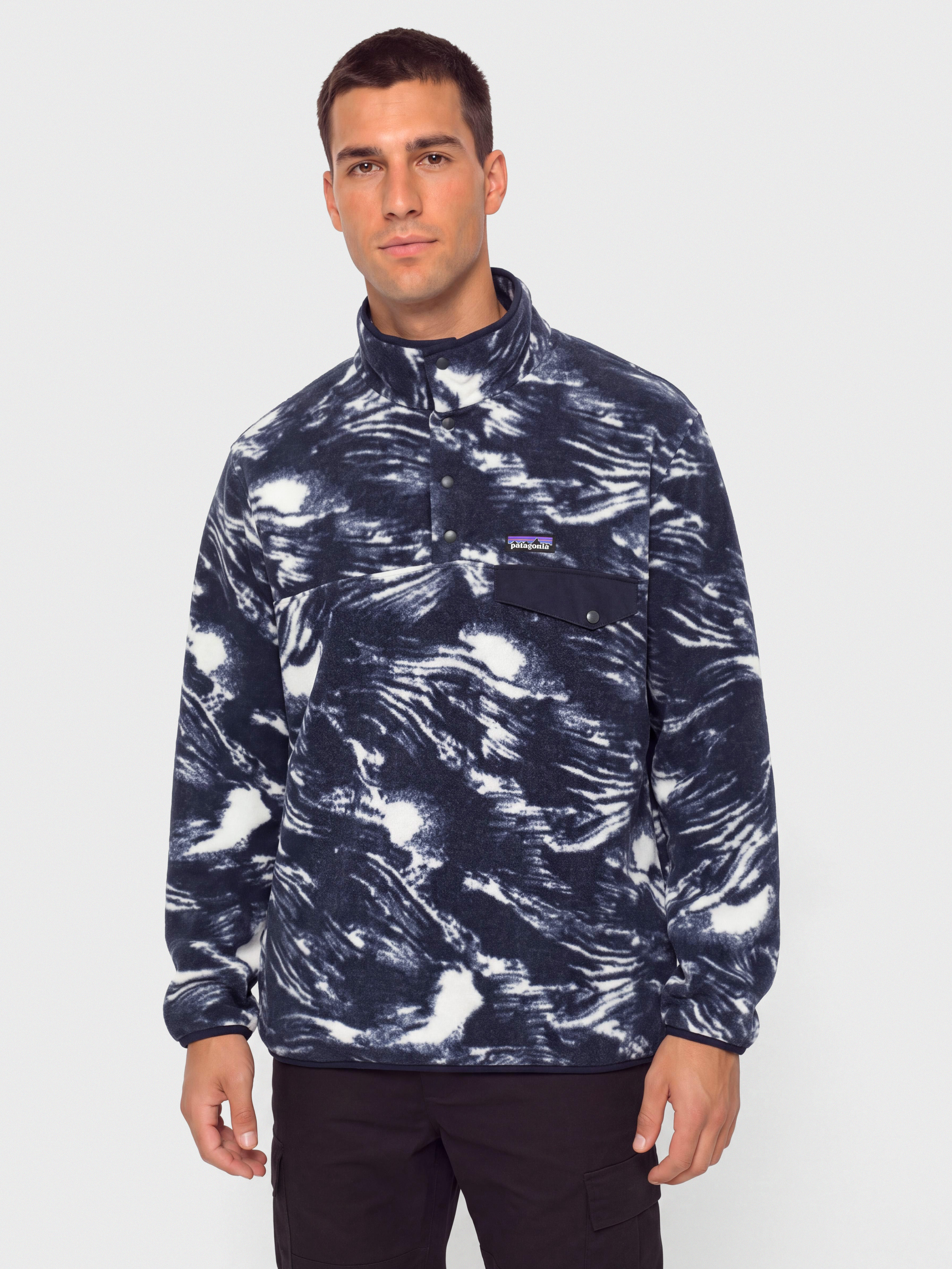Polar Patagonia LW Synch Snap T (polar breeze sunken blue)