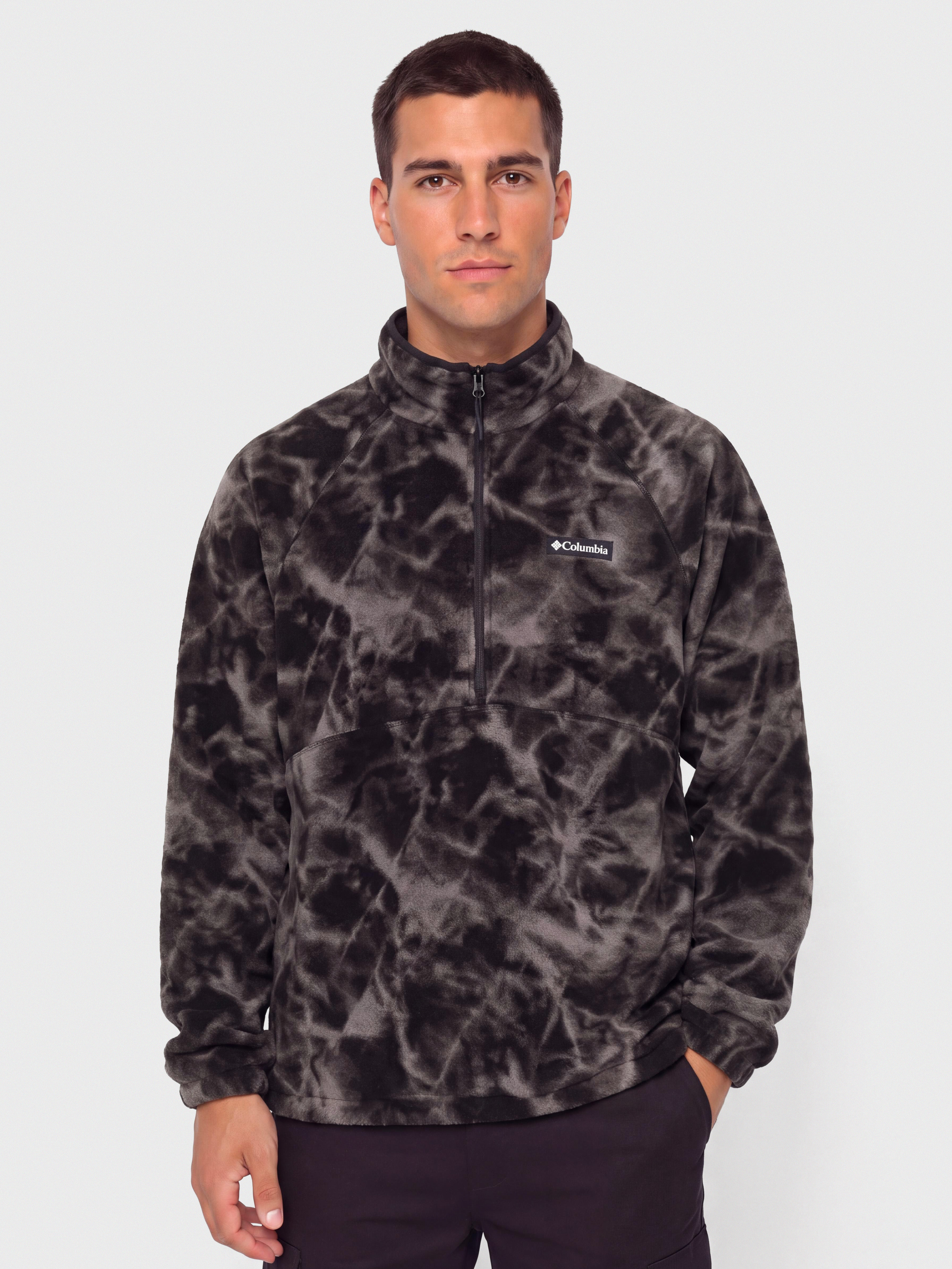 Polar Columbia Timber Crest MTR Printed Half Zip (black/icypeaks)