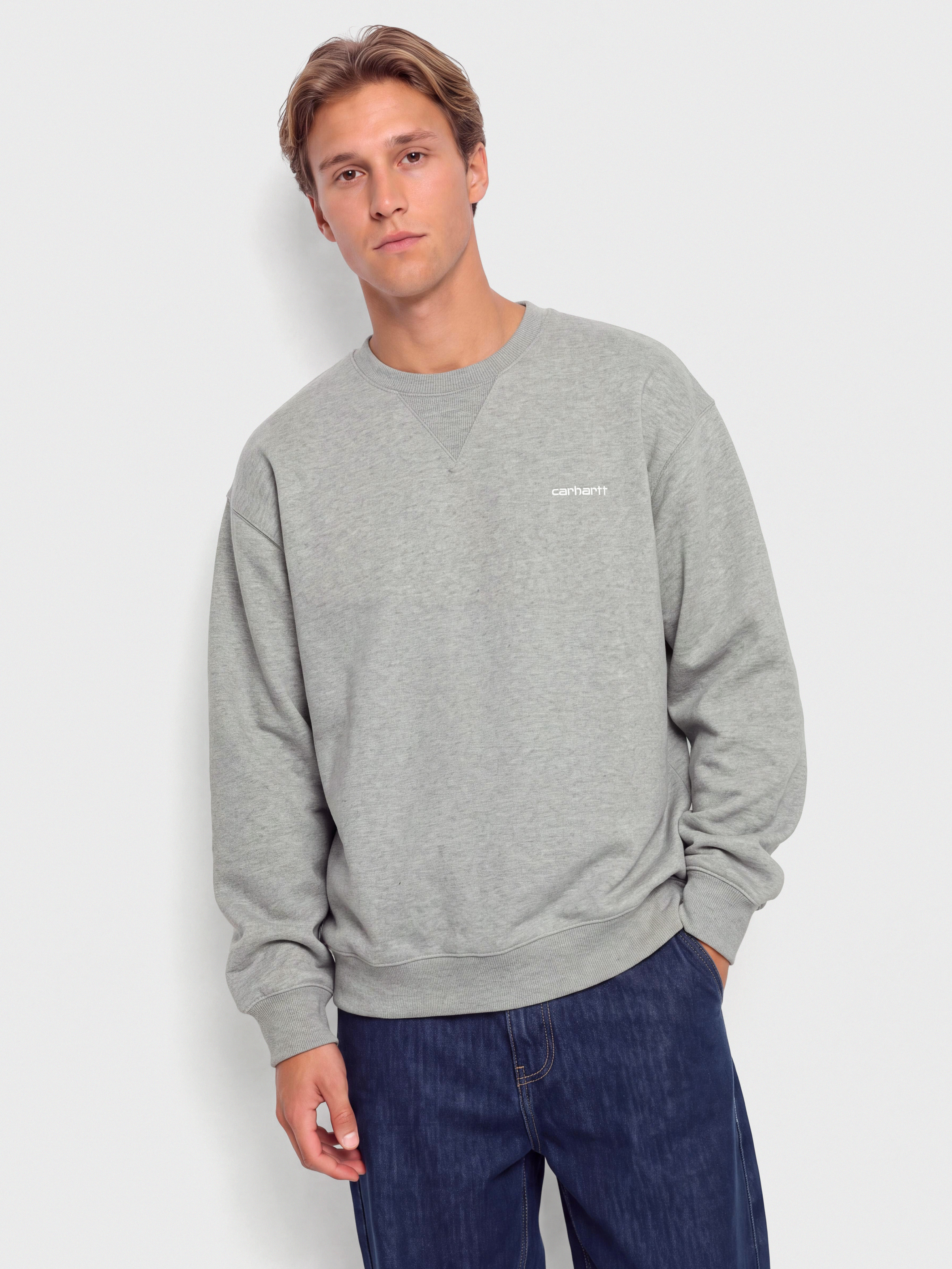 Bluza Carhartt WIP Ebbert (grey heather/white)