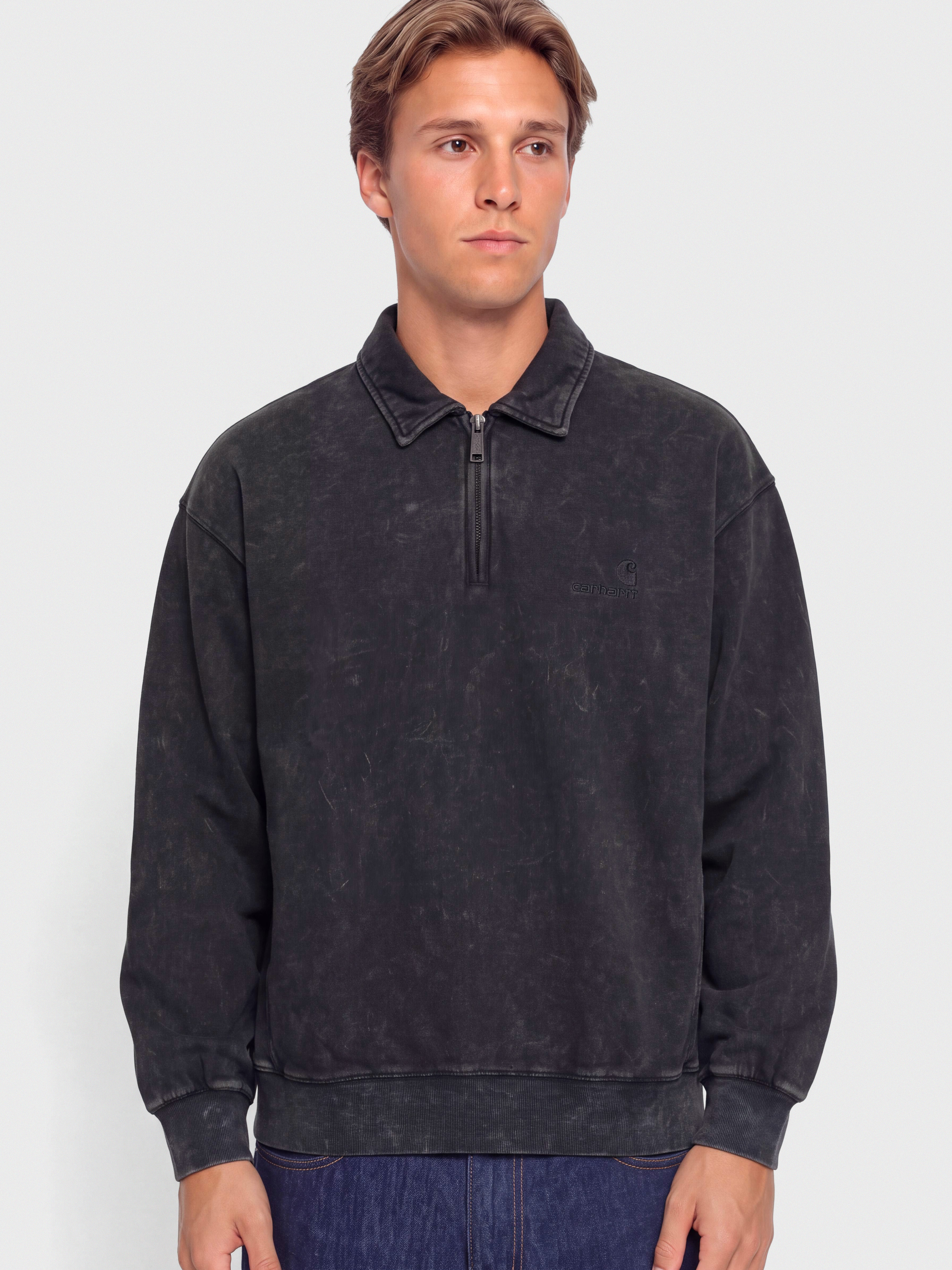 Bluza Carhartt WIP Lambert Polo (black/moon wash)