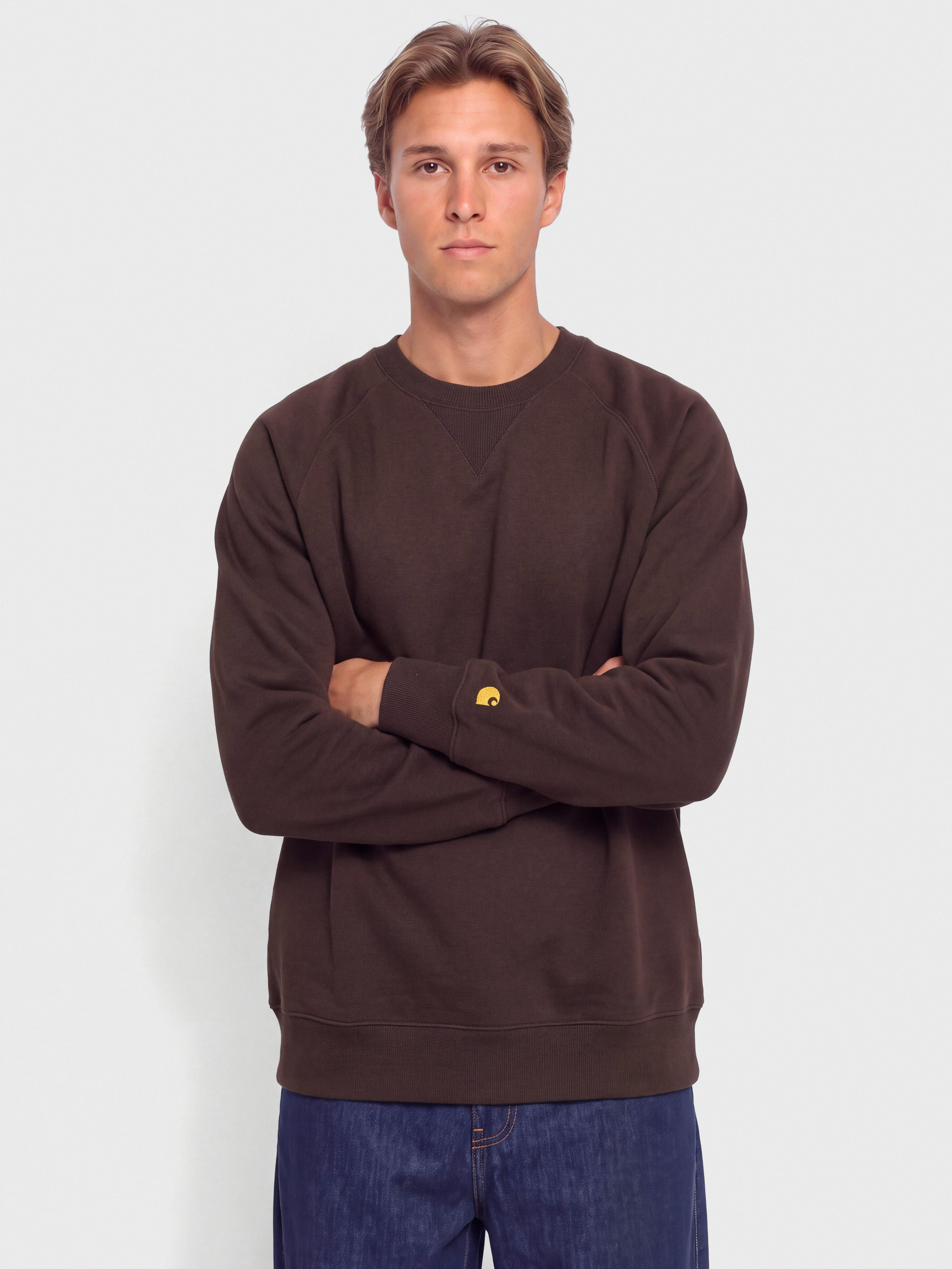 Bluza Carhartt WIP Chase (palisander/gold)