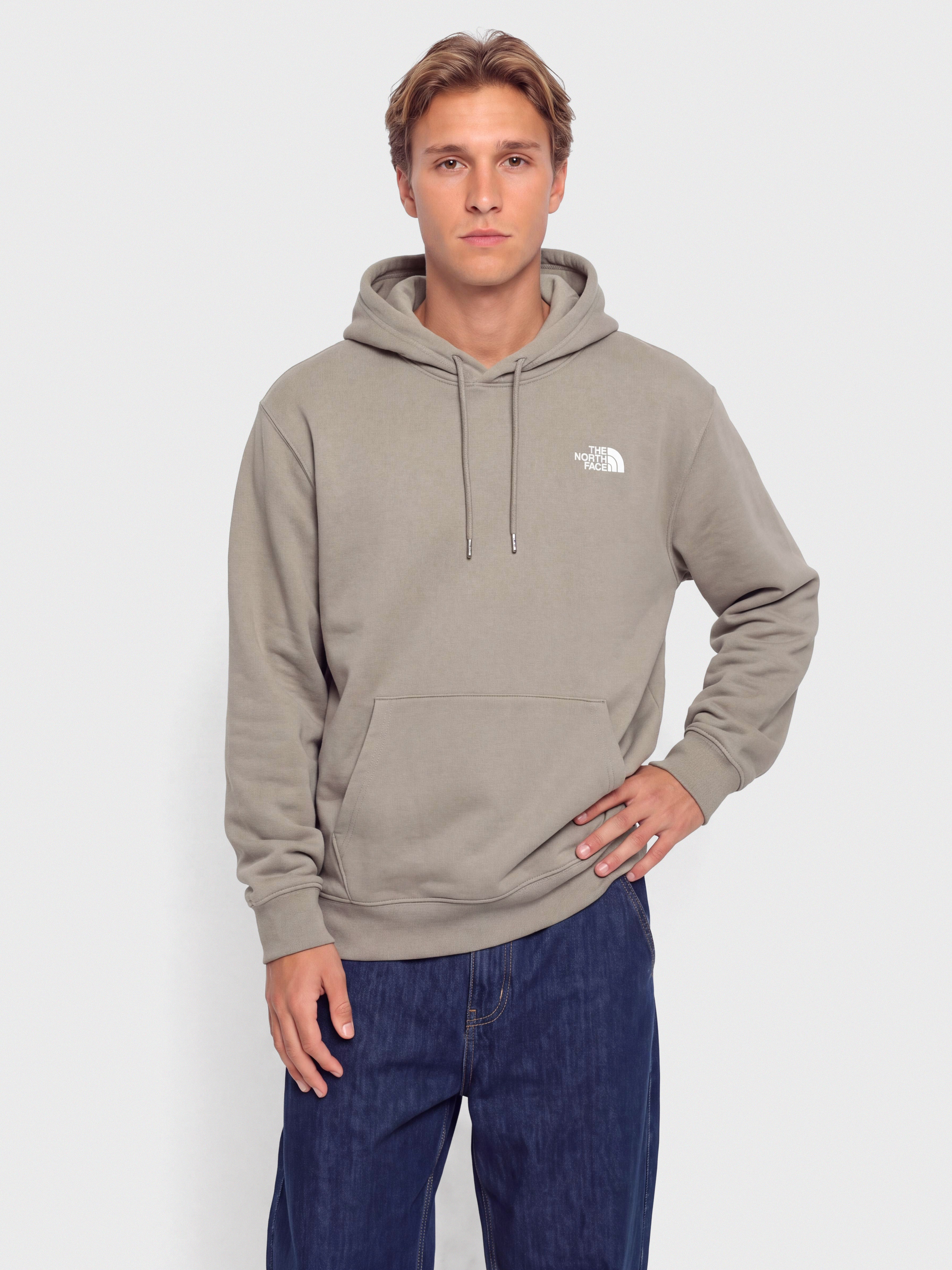 Bluza z kapturem The North Face Essential Terry Simple Dome Relaxed (stone slab)