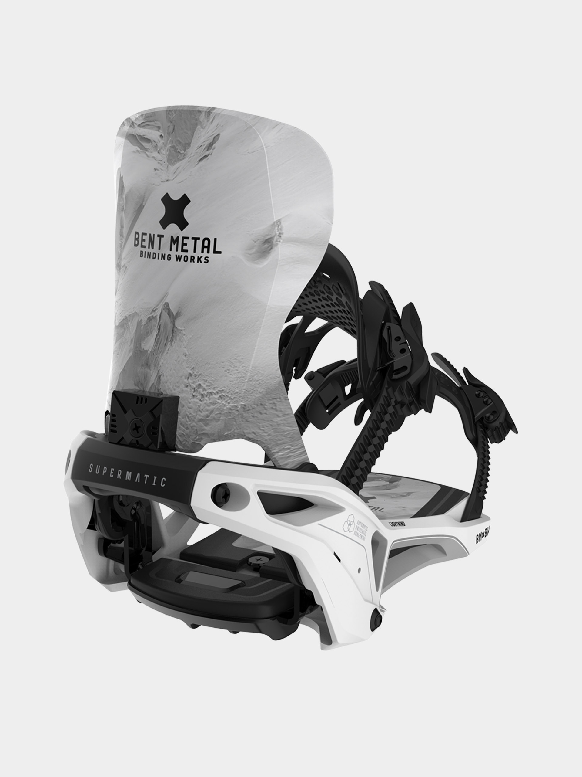 Męskie Wiązania snowboardowe Bent Metal Lightning Supermatic (white)