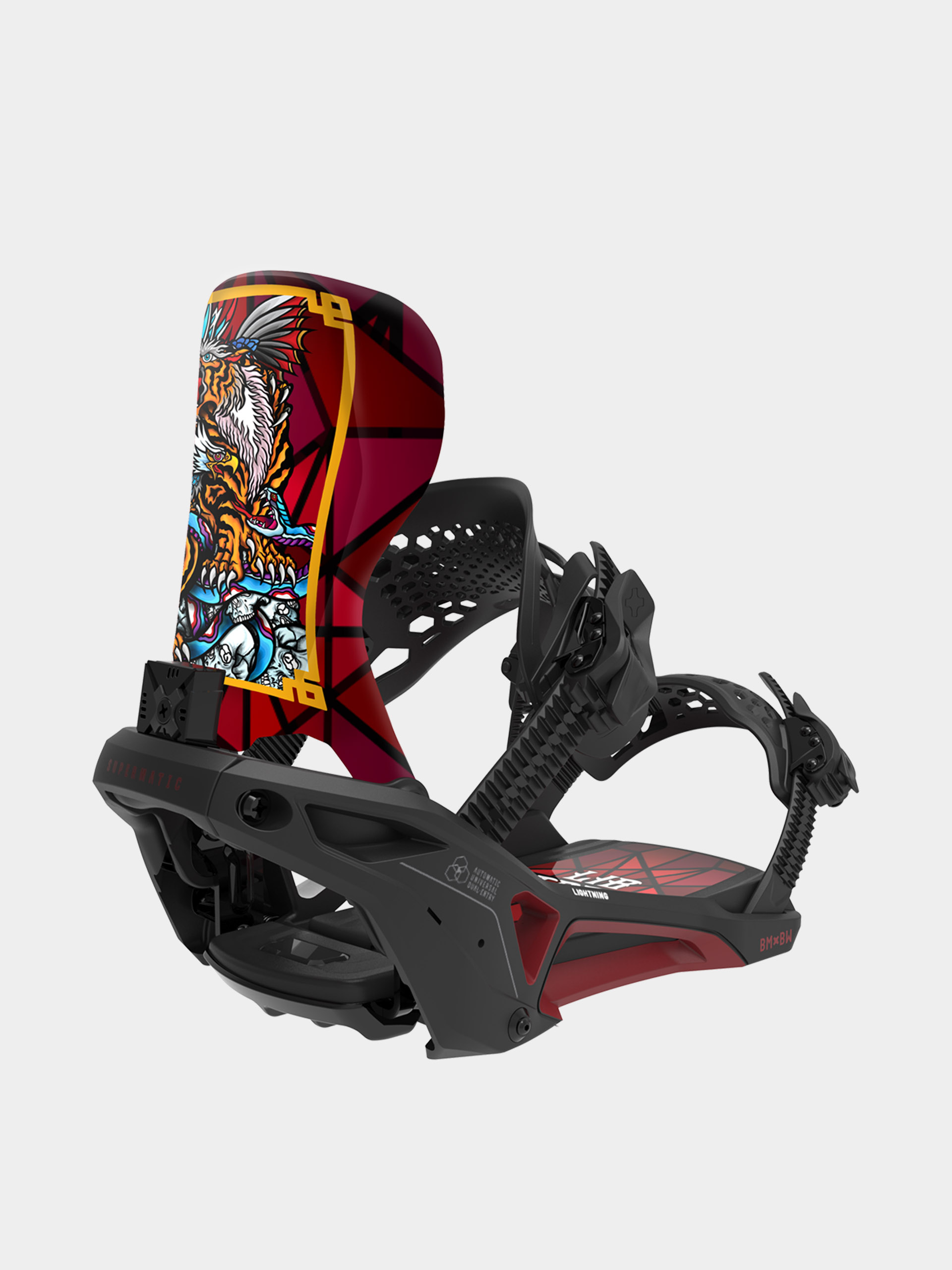 Męskie Wiązania snowboardowe Bent Metal Lightning Supermatic (black/red)