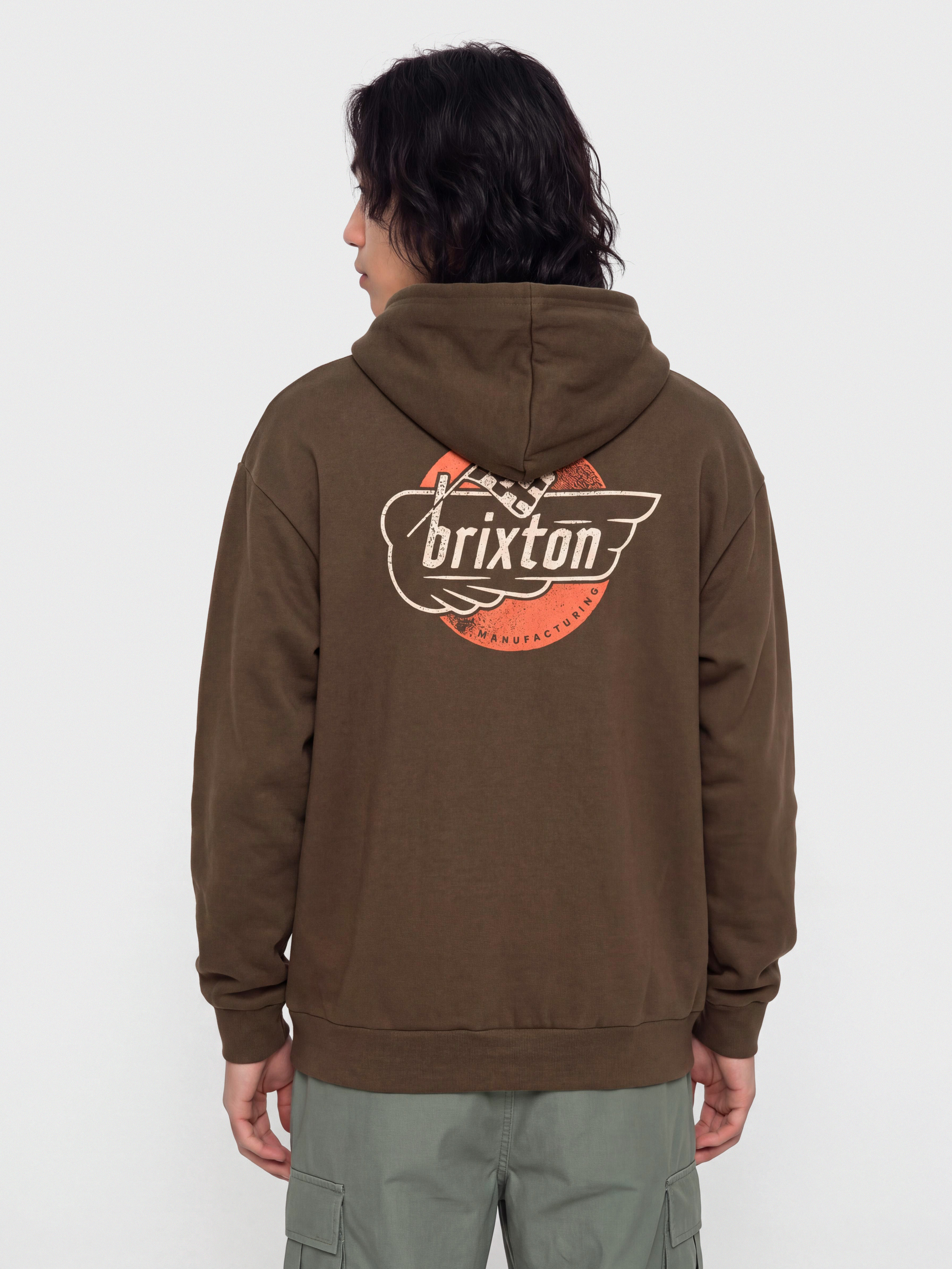 Bluza z kapturem Brixton Heyward HD (walnut brown)