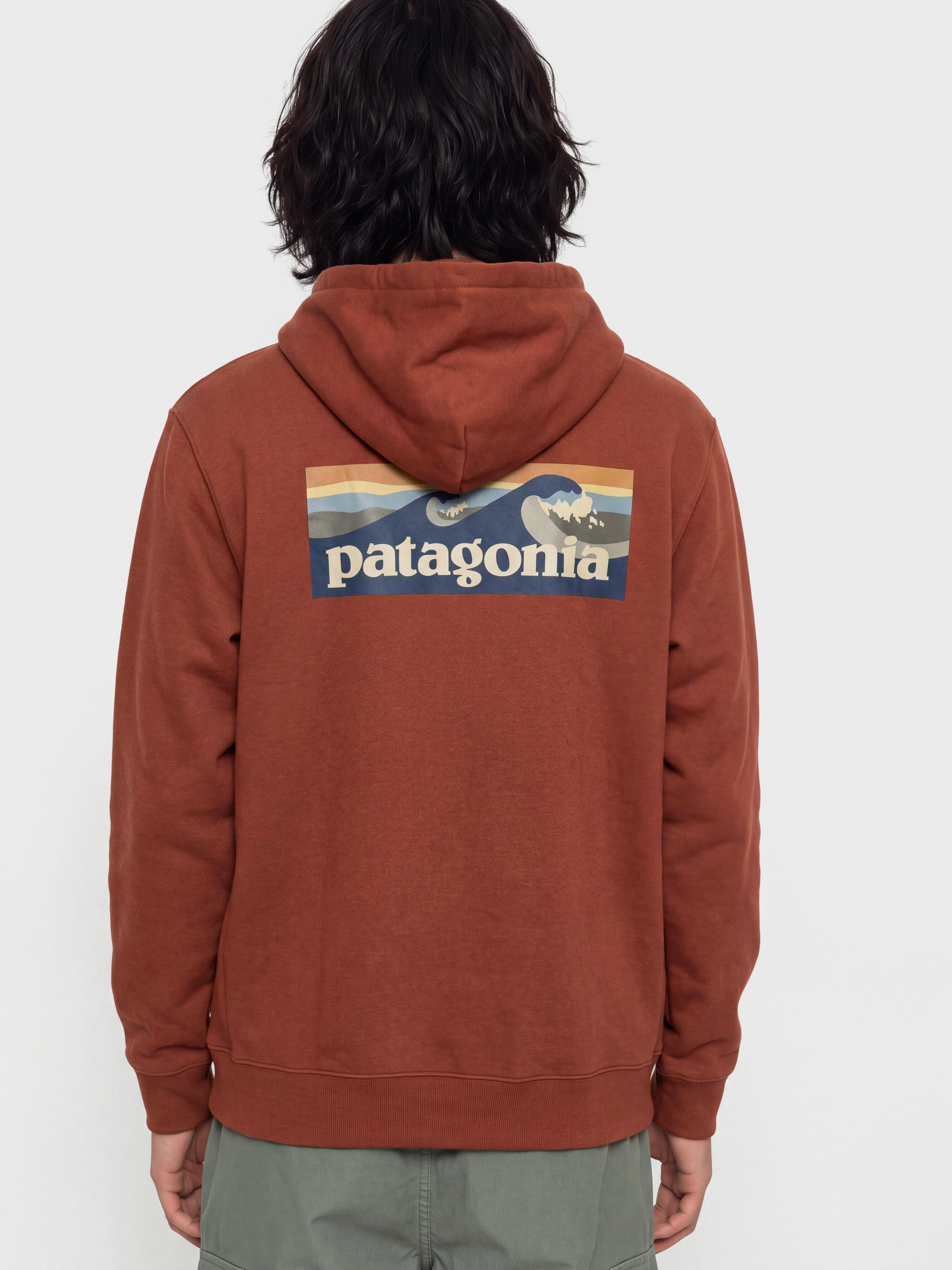 Bluza z kapturem Patagonia Boardshort Logo Uprisal HD (rusty red)