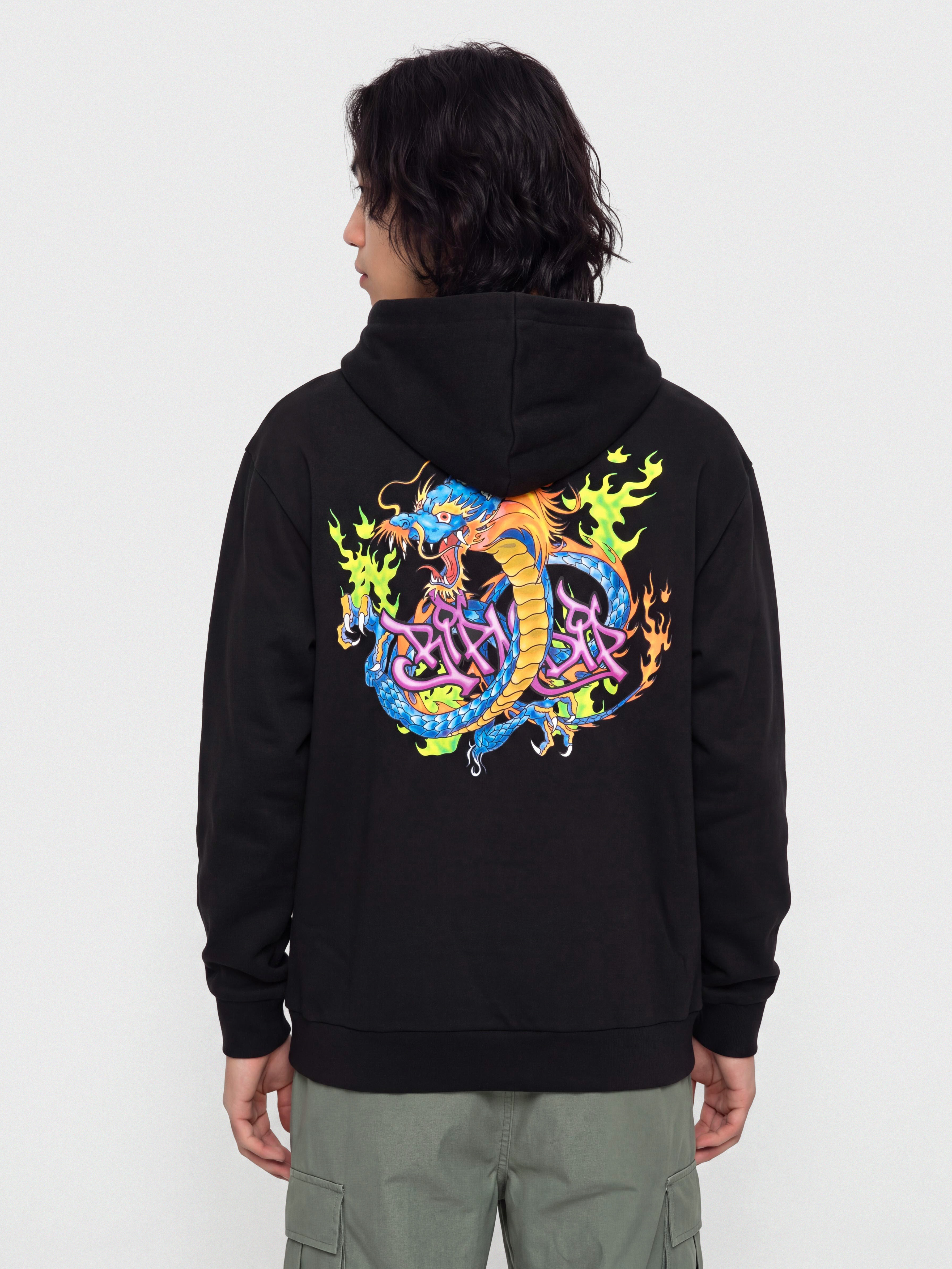 Bluza z kapturem RipNDip Dragonology HD (black wash)