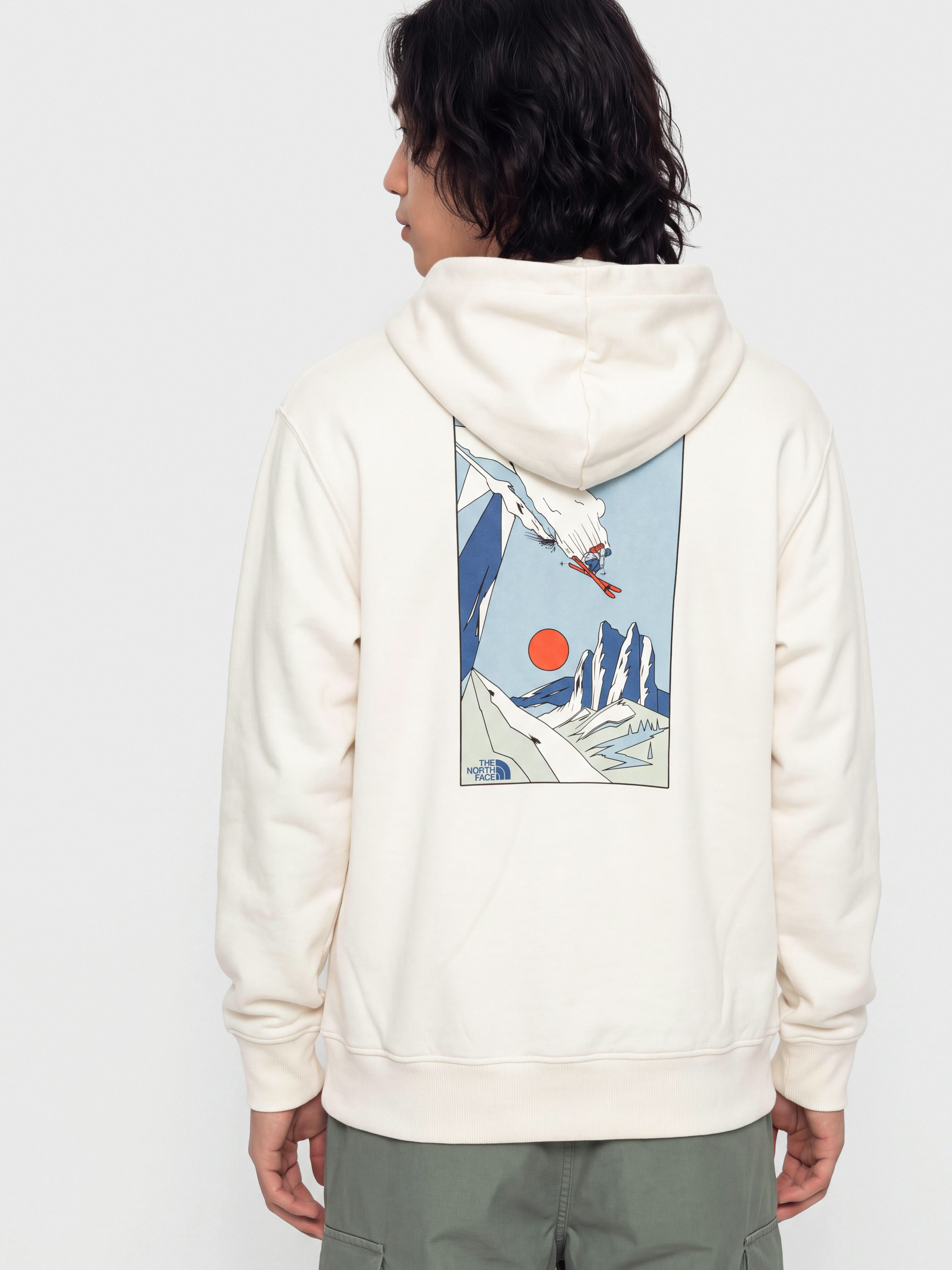 Bluza z kapturem The North Face Mountain Celebration Relaxed HD (white dune)