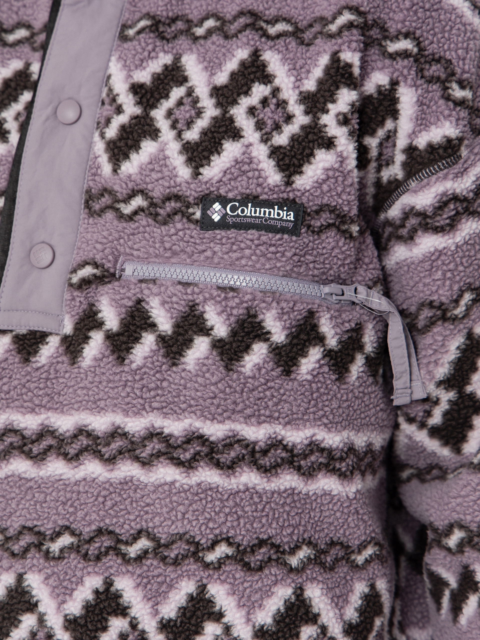Męski Polar Columbia Helvetia II Printed Half Snap (shale purple knitknot)