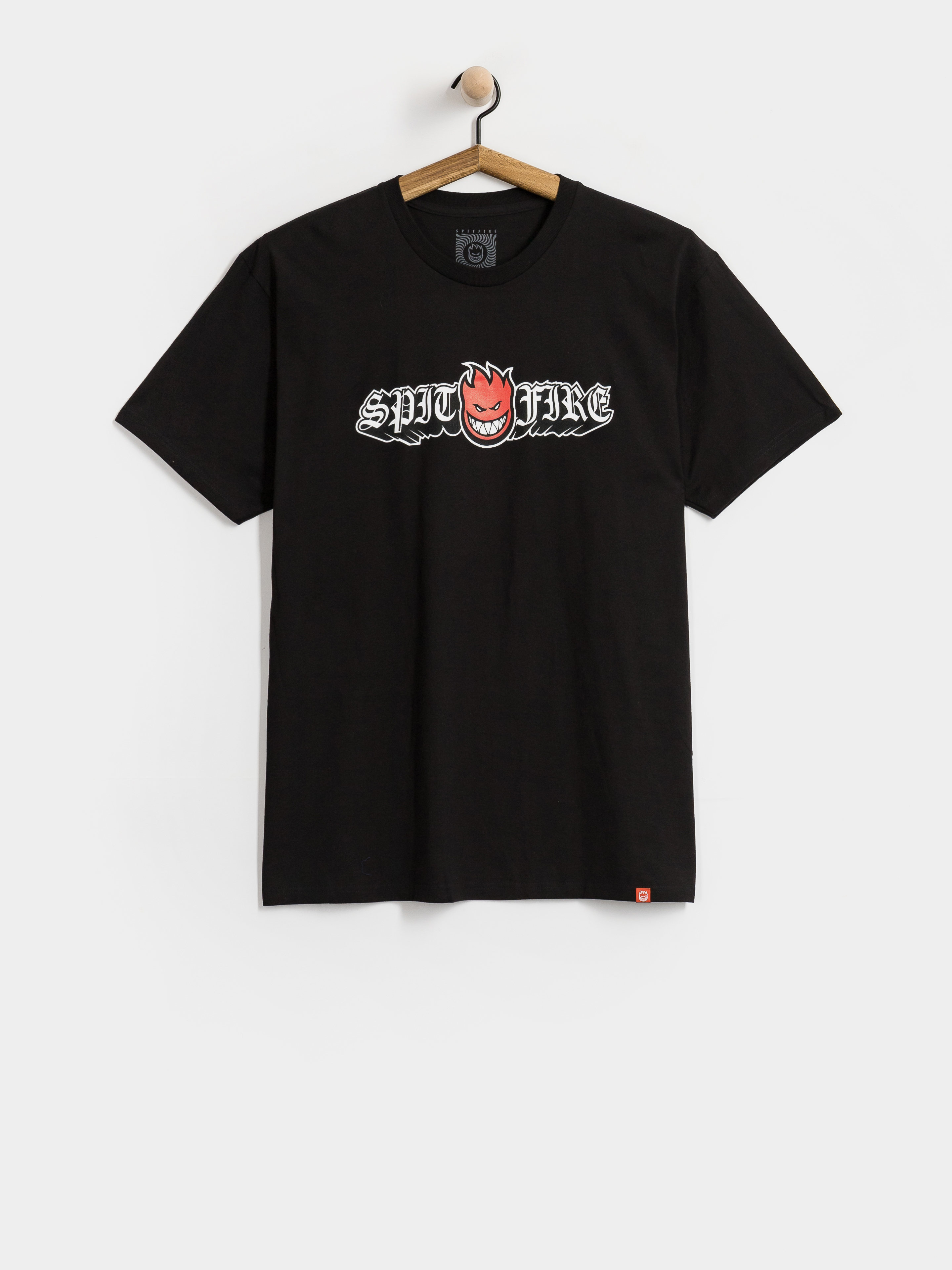 T-shirt Spitfire Old E Drop Bighead (black w/red black&white print)