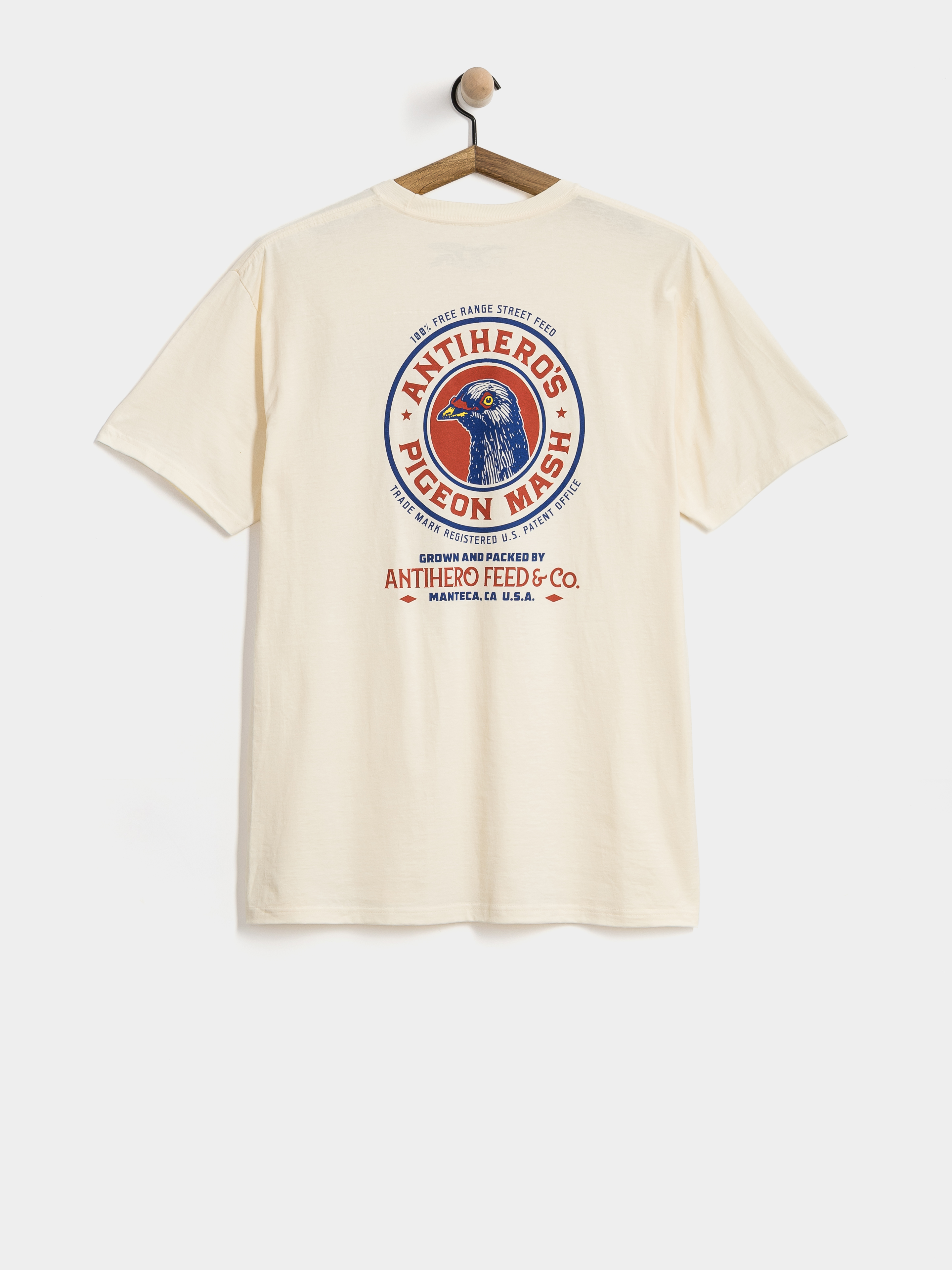 T-shirt Antihero Pigeon Mash II (natural w/multi color prints)
