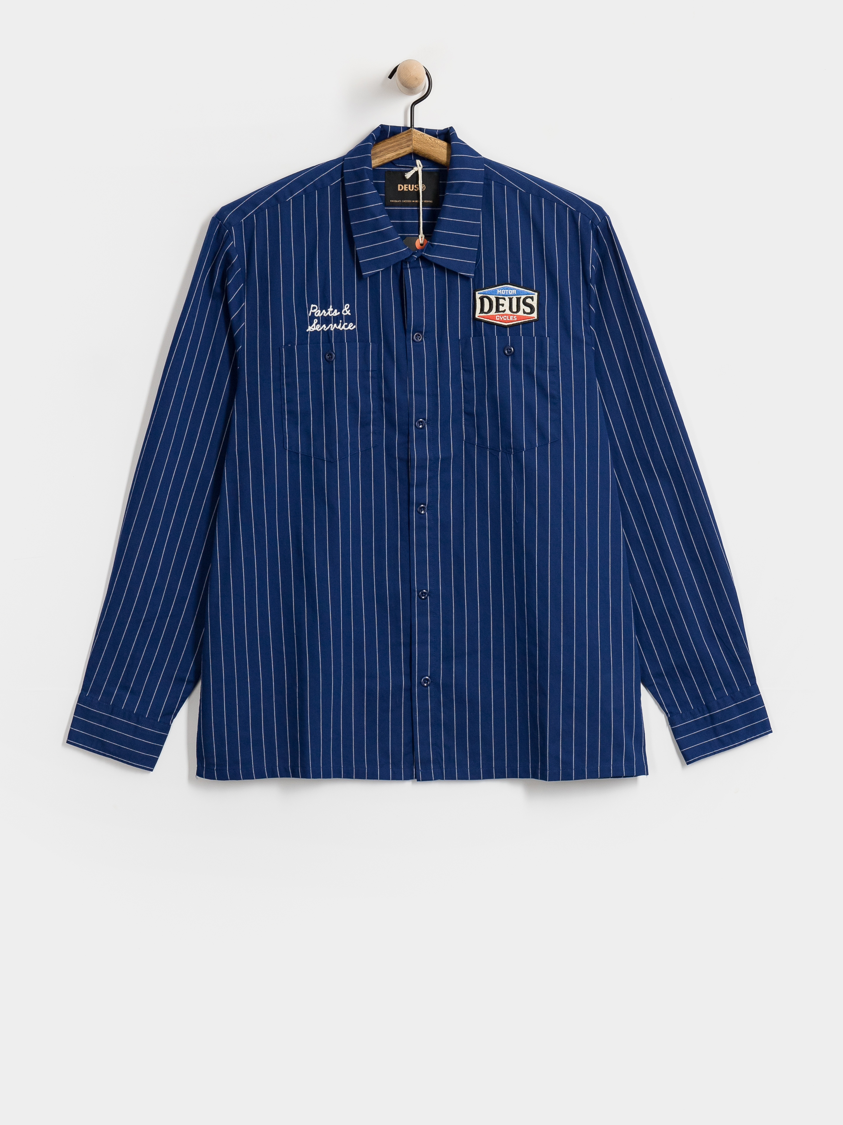 Koszula Deus Ex Machina Forecourt Stripe (mechanic blue)