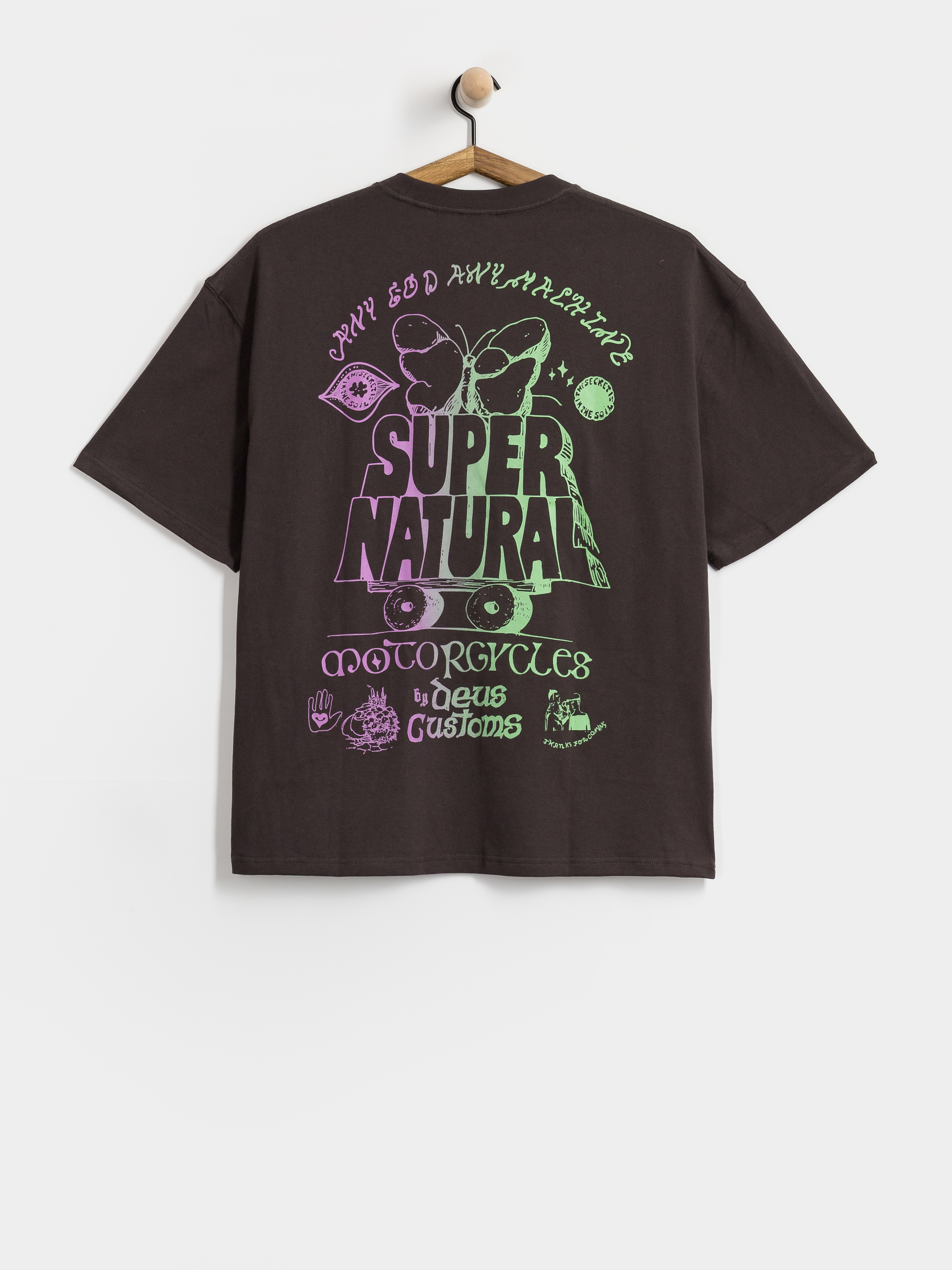 T-shirt Deus Ex Machina Temple Torque (anthracite grey)