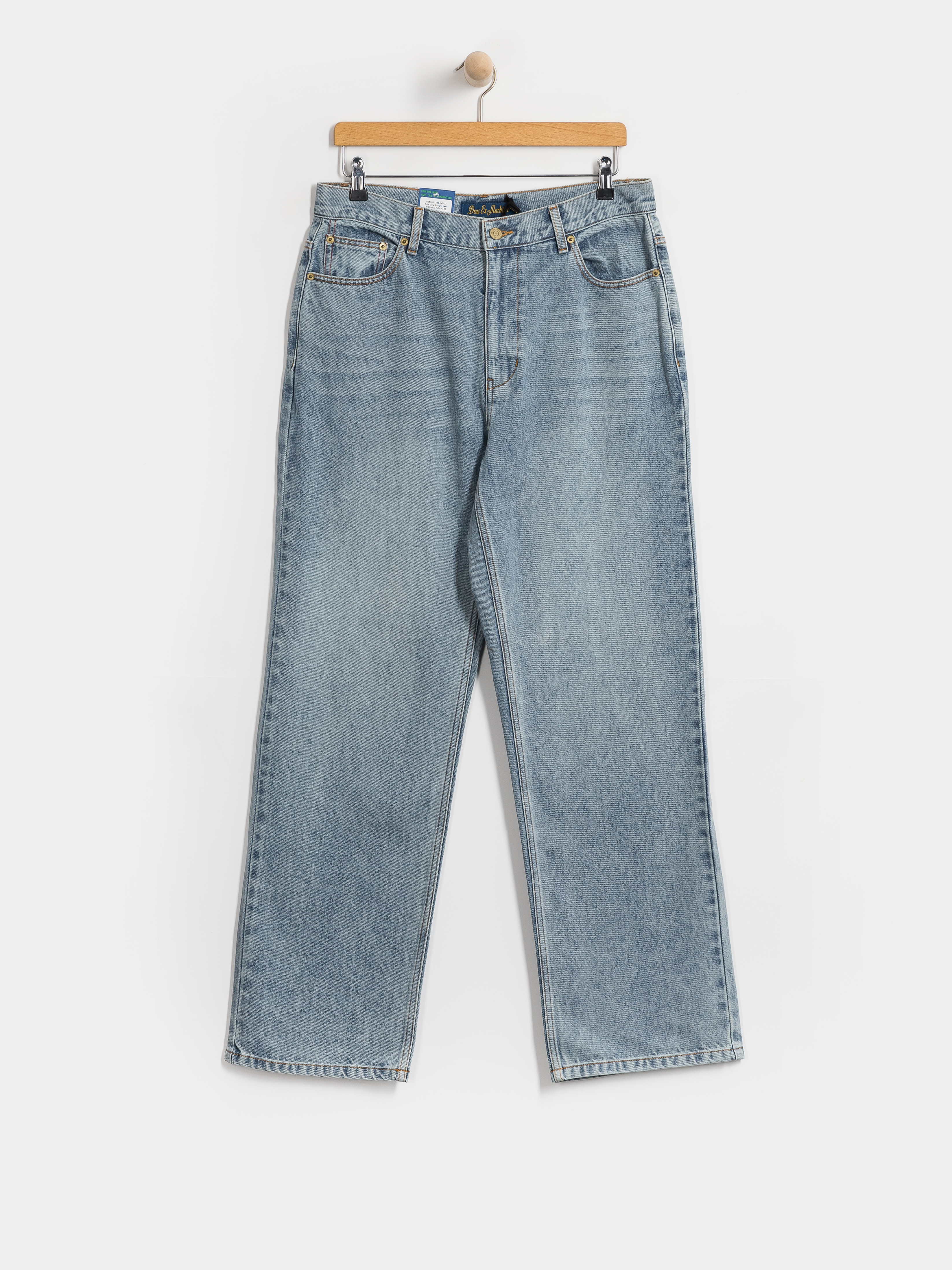 Spodnie Deus Ex Machina True Line Straight (washed indigo)