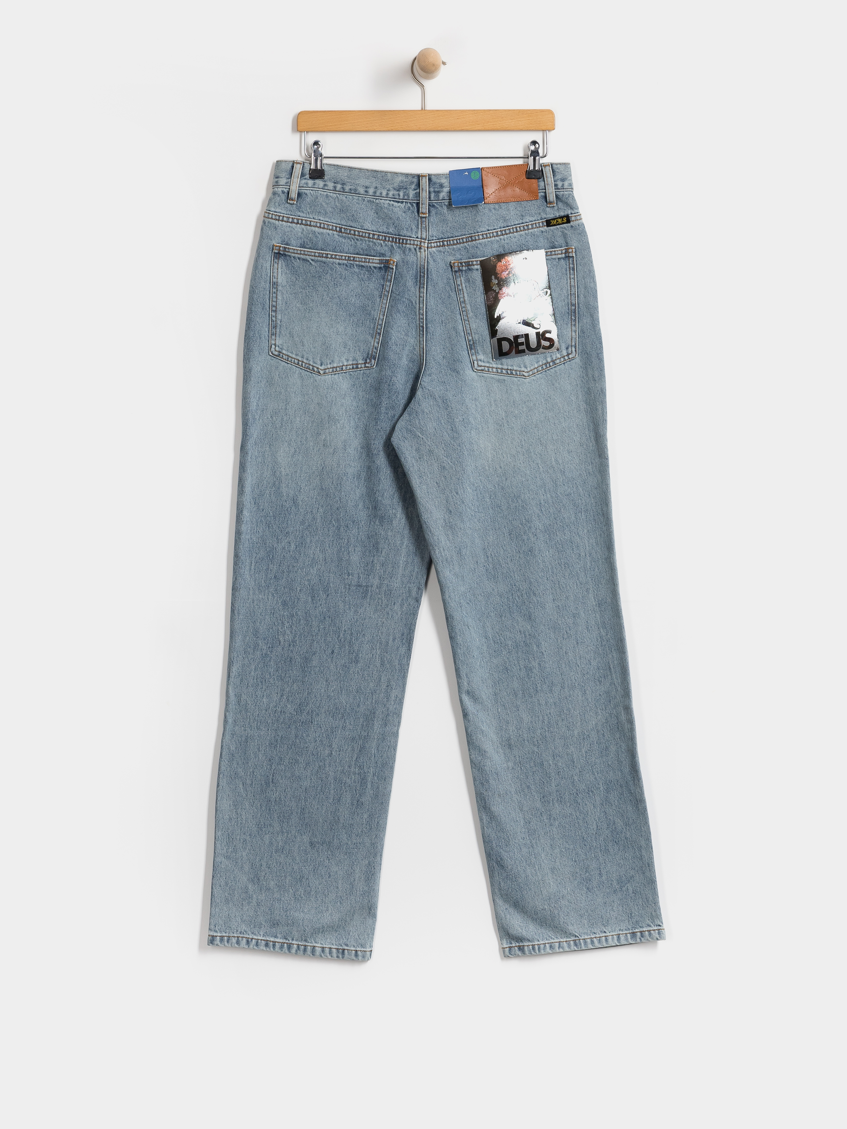 Spodnie Deus Ex Machina True Line Straight (washed indigo)