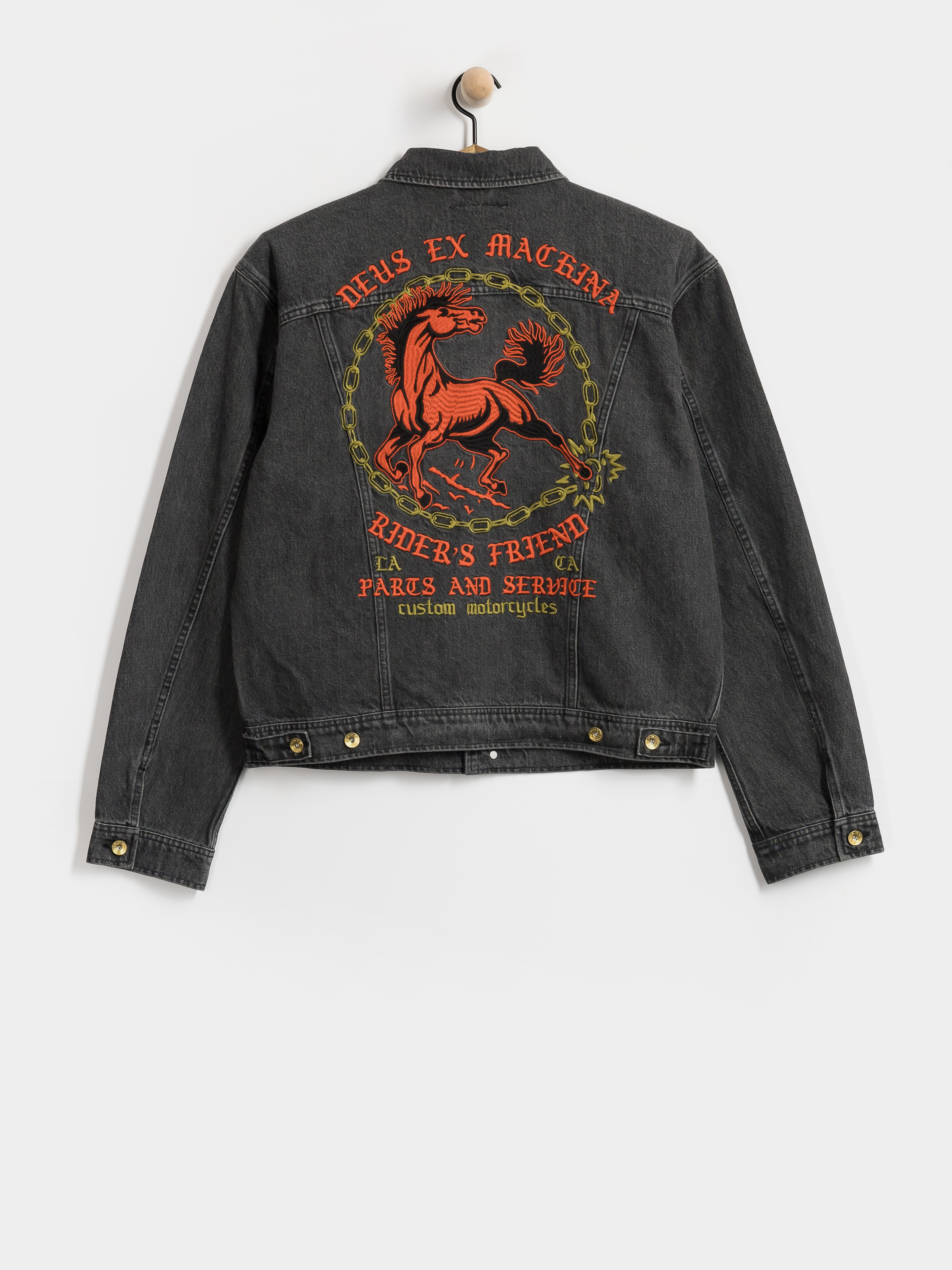 Kurtka Deus Ex Machina Unchained Trucker (washed black)