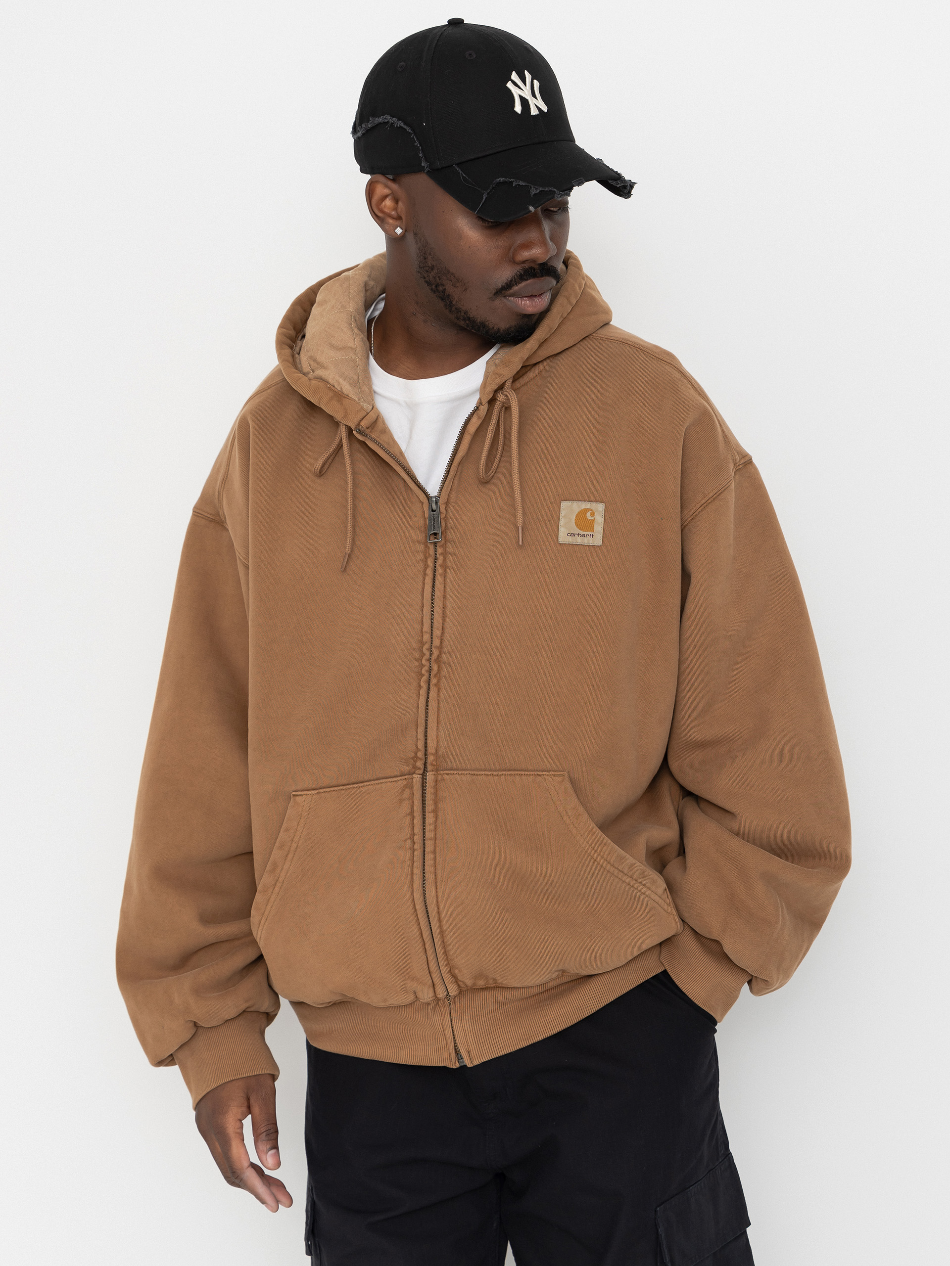 Bluza z kapturem Carhartt WIP Vista ZHD (wip h brown/garment dyed)
