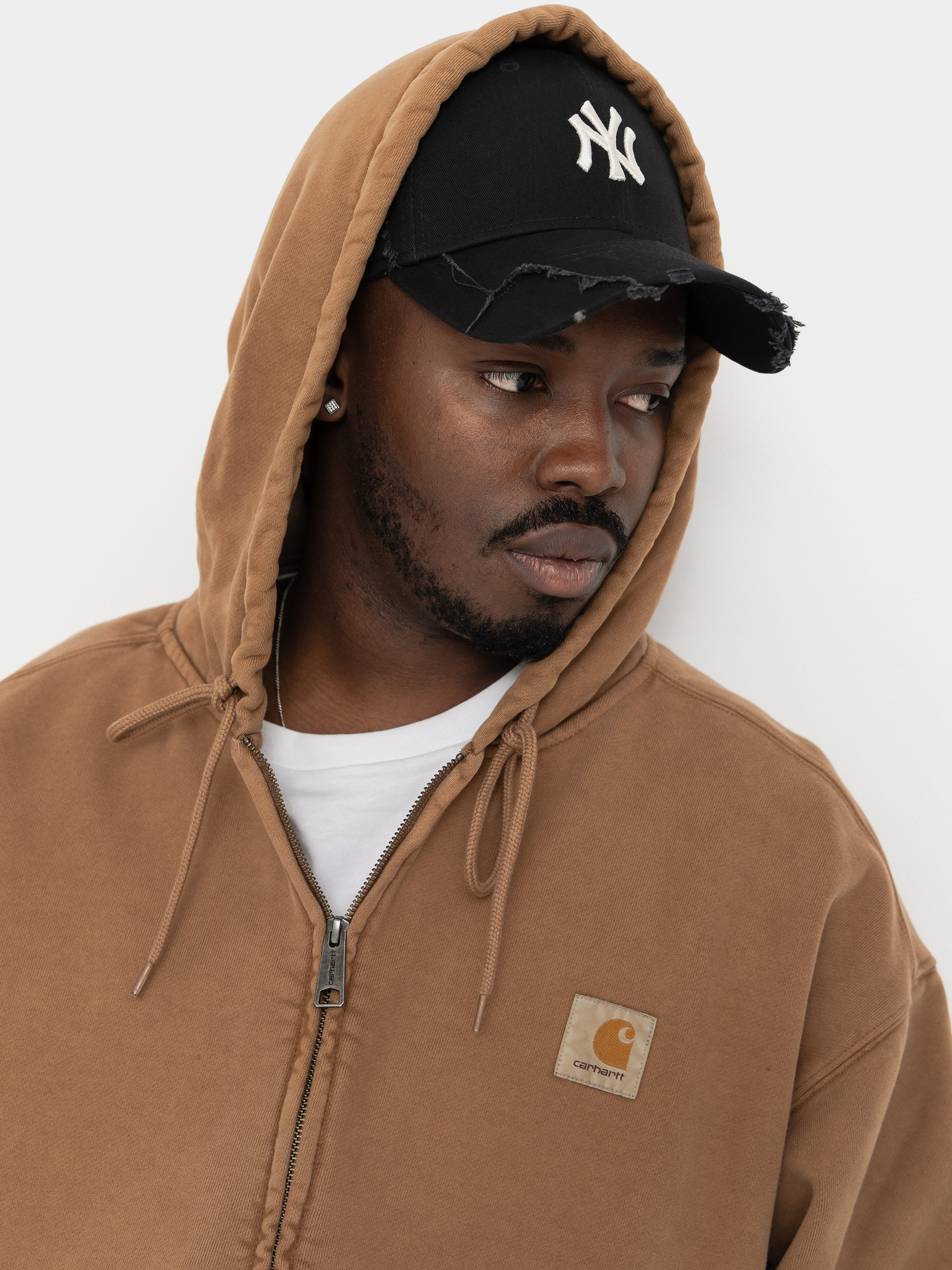 Bluza z kapturem Carhartt WIP Vista ZHD (wip h brown/garment dyed)