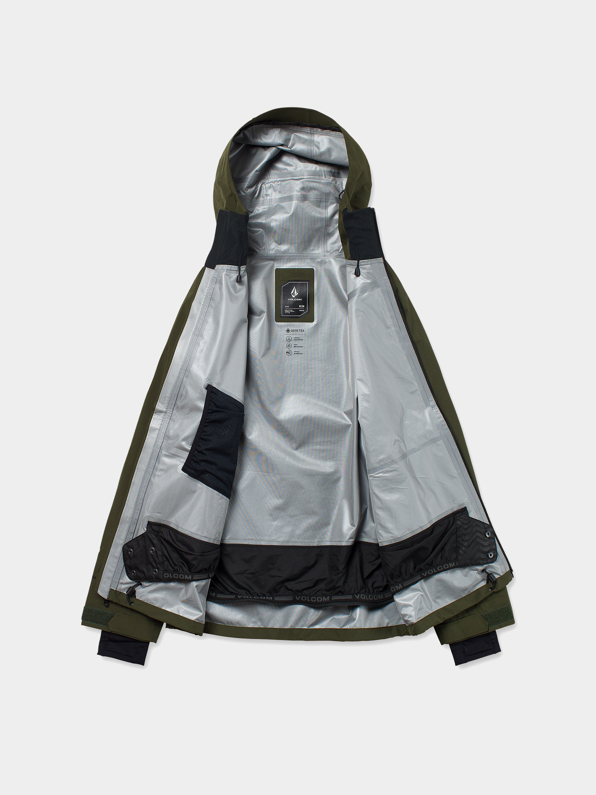 Męska Kurtka snowboardowa Volcom Tester 3L Gore Tex (dark green)