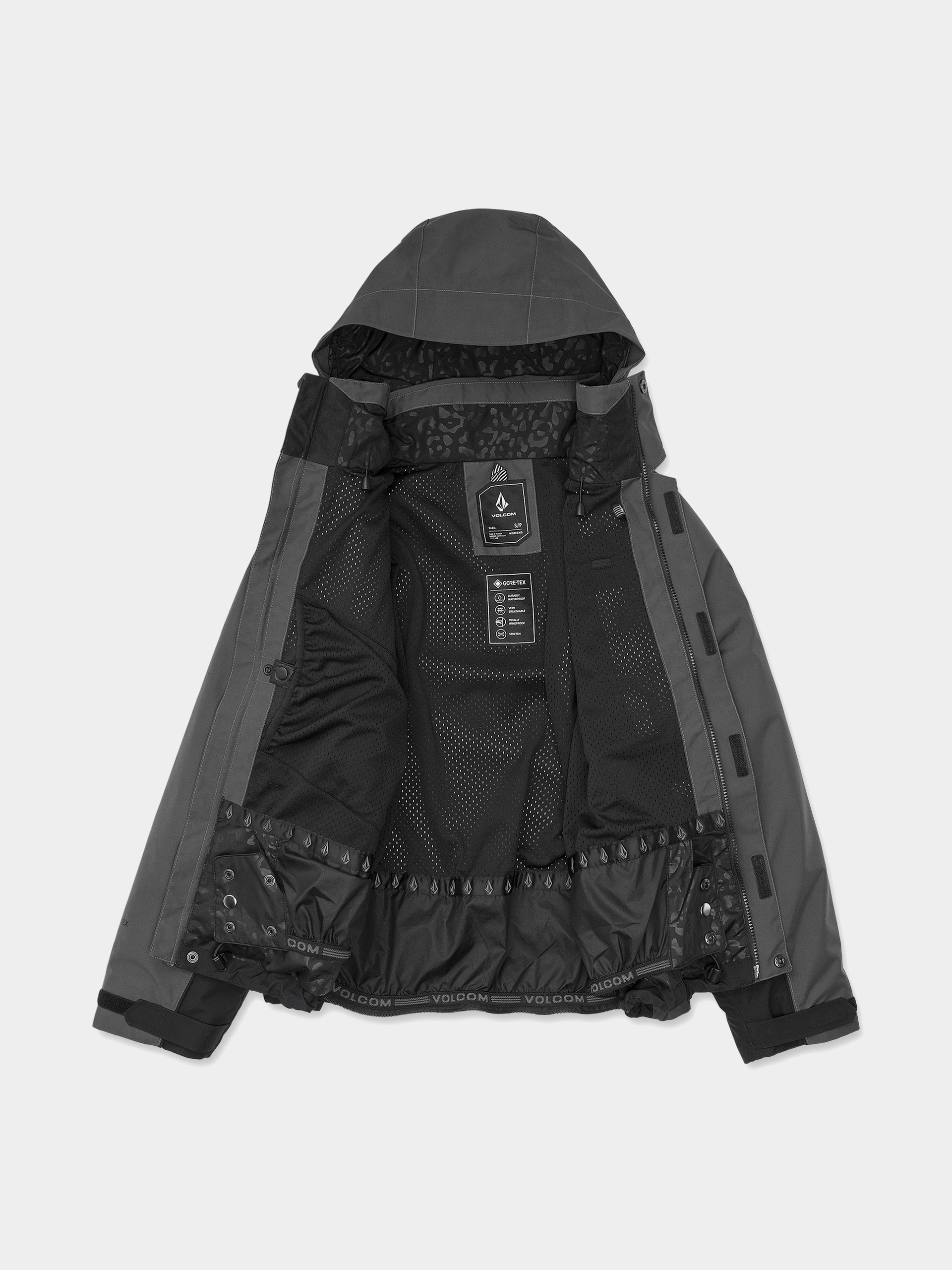 Damska Kurtka snowboardowa Volcom Yourfav Baggy Gore (dark grey)