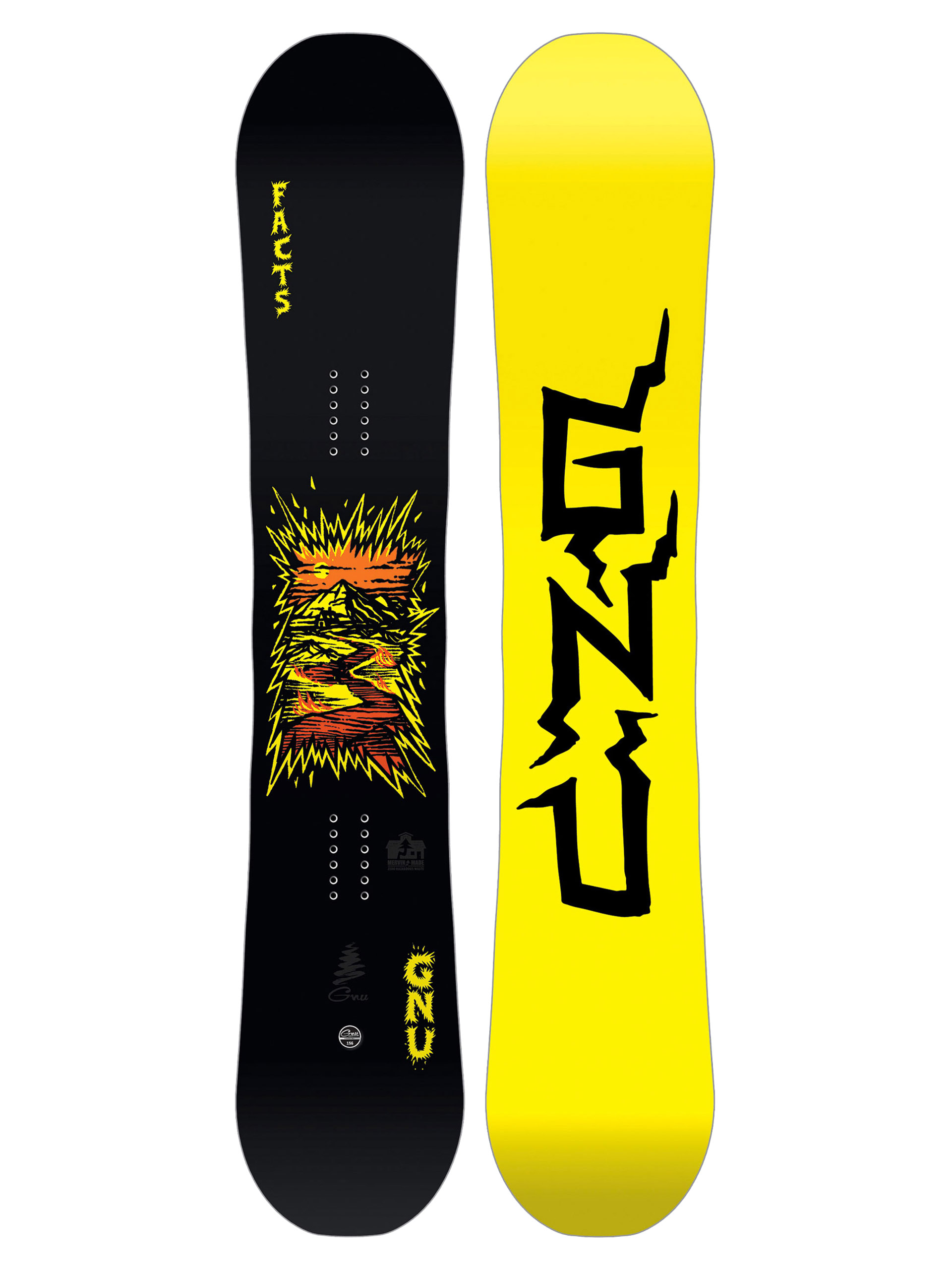 Deska snowboardowa Gnu Facts (yellow/black)