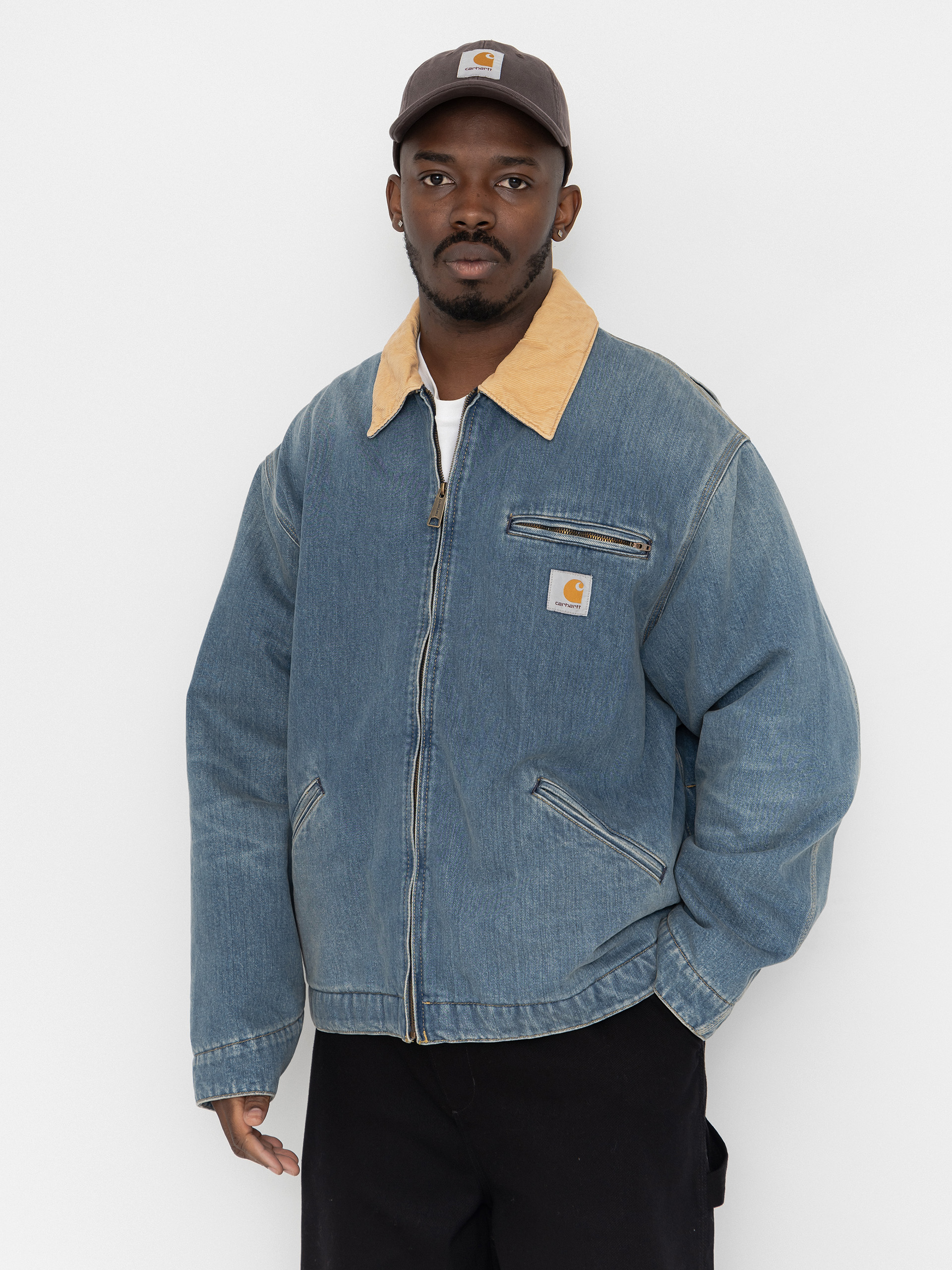 Kurtka Carhartt WIP OG Detroit (blue/dusty h brown/old used wash)