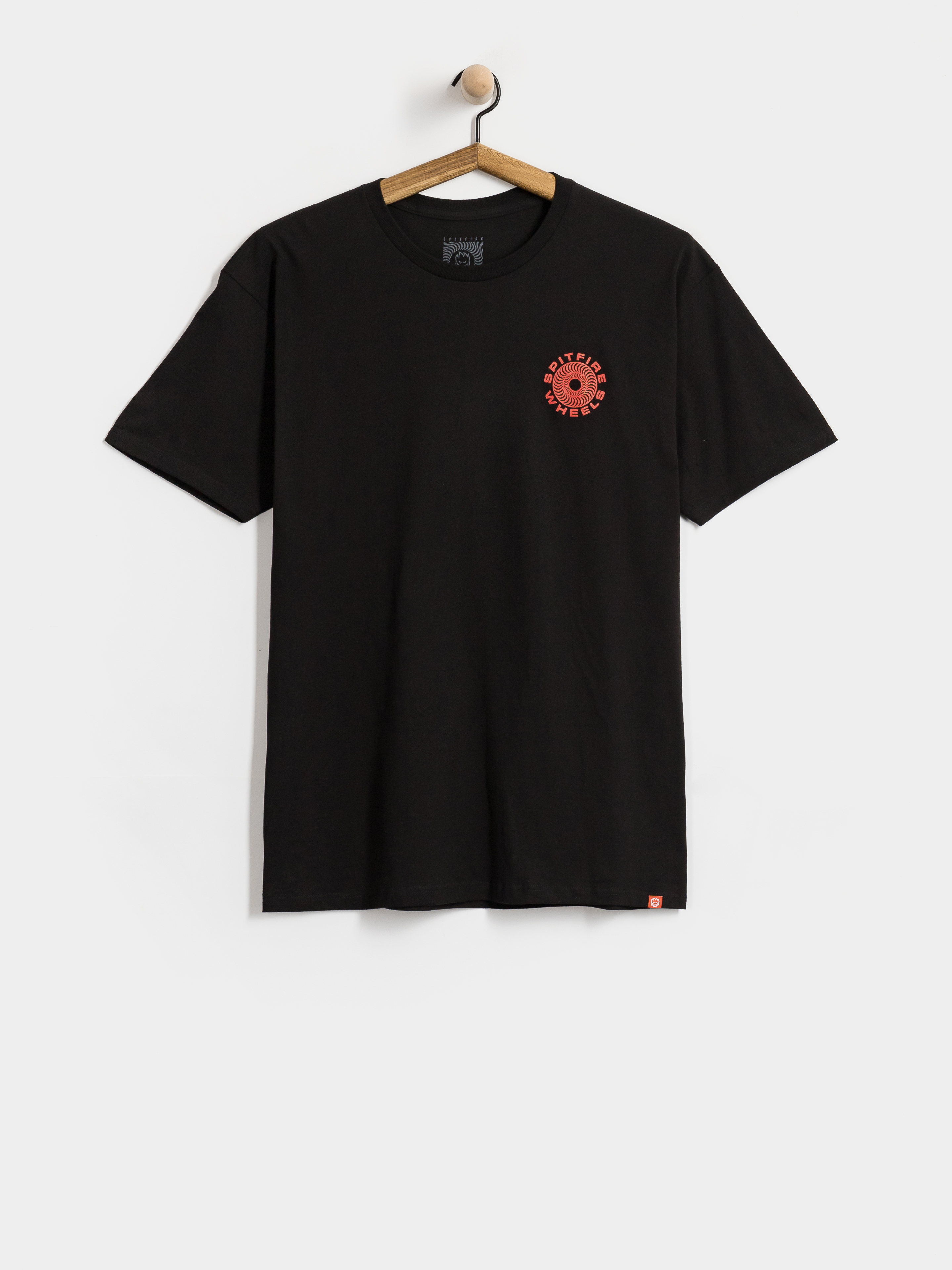 T-shirt Spitfire Classic 87 Swirl Fill (black w/red&white prints)