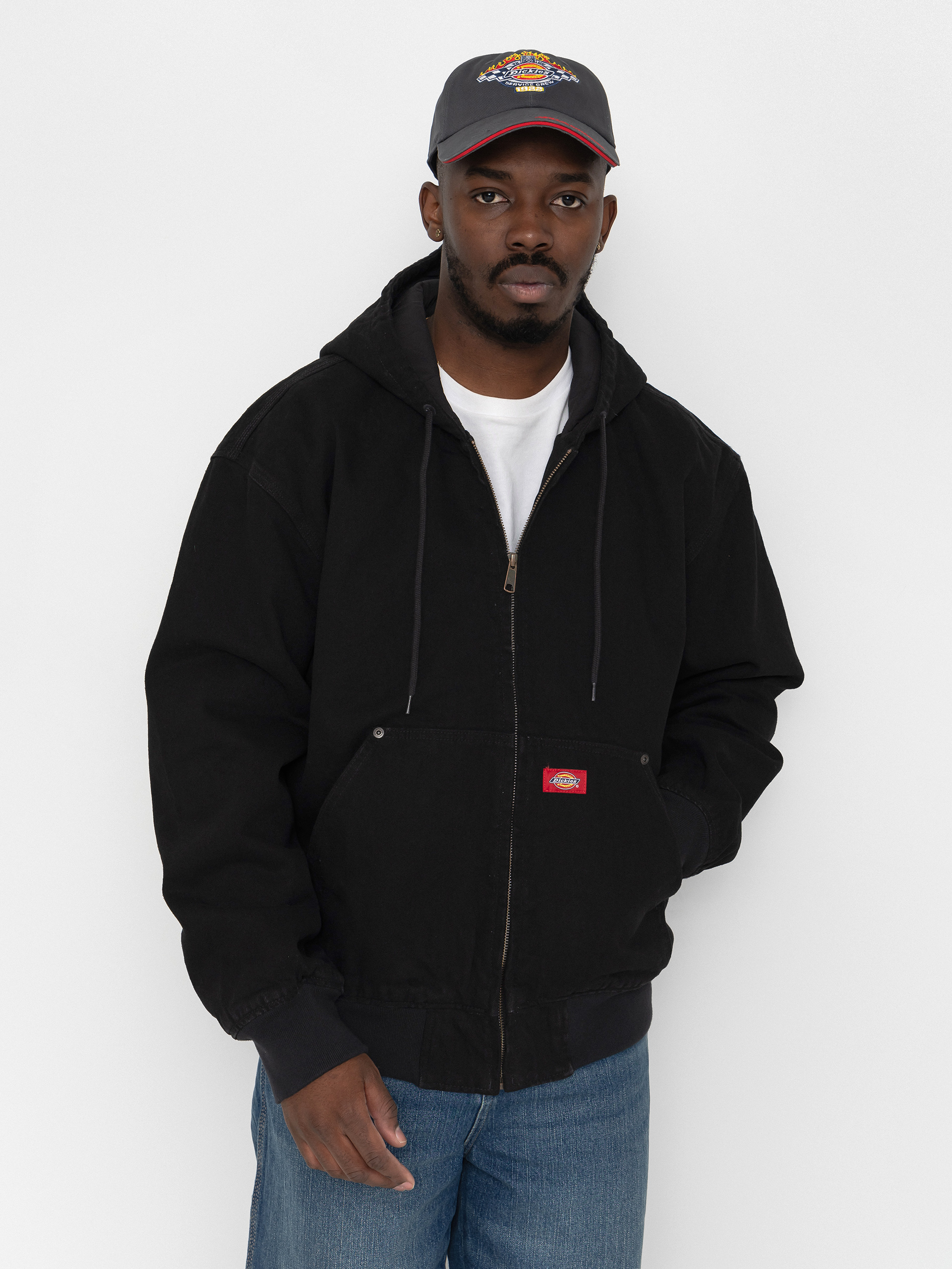 Kurtka Dickies Hilham Lined Denim Hooded Bomber (black)