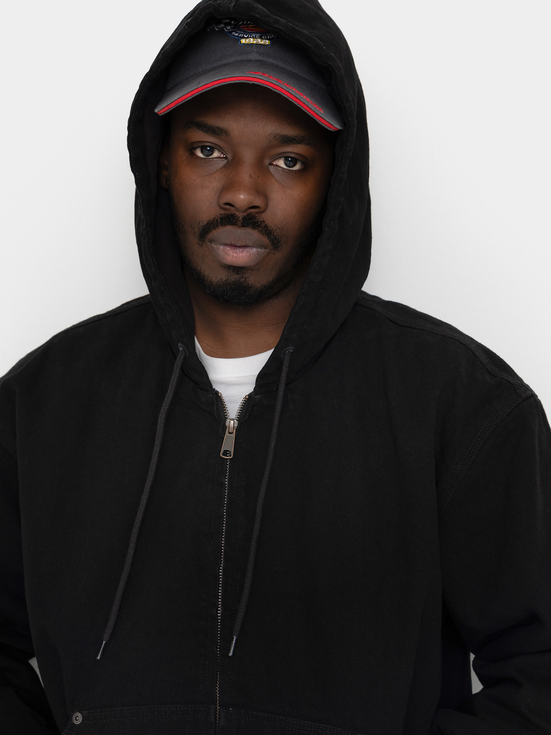 Kurtka Dickies Hilham Lined Denim Hooded Bomber (black)