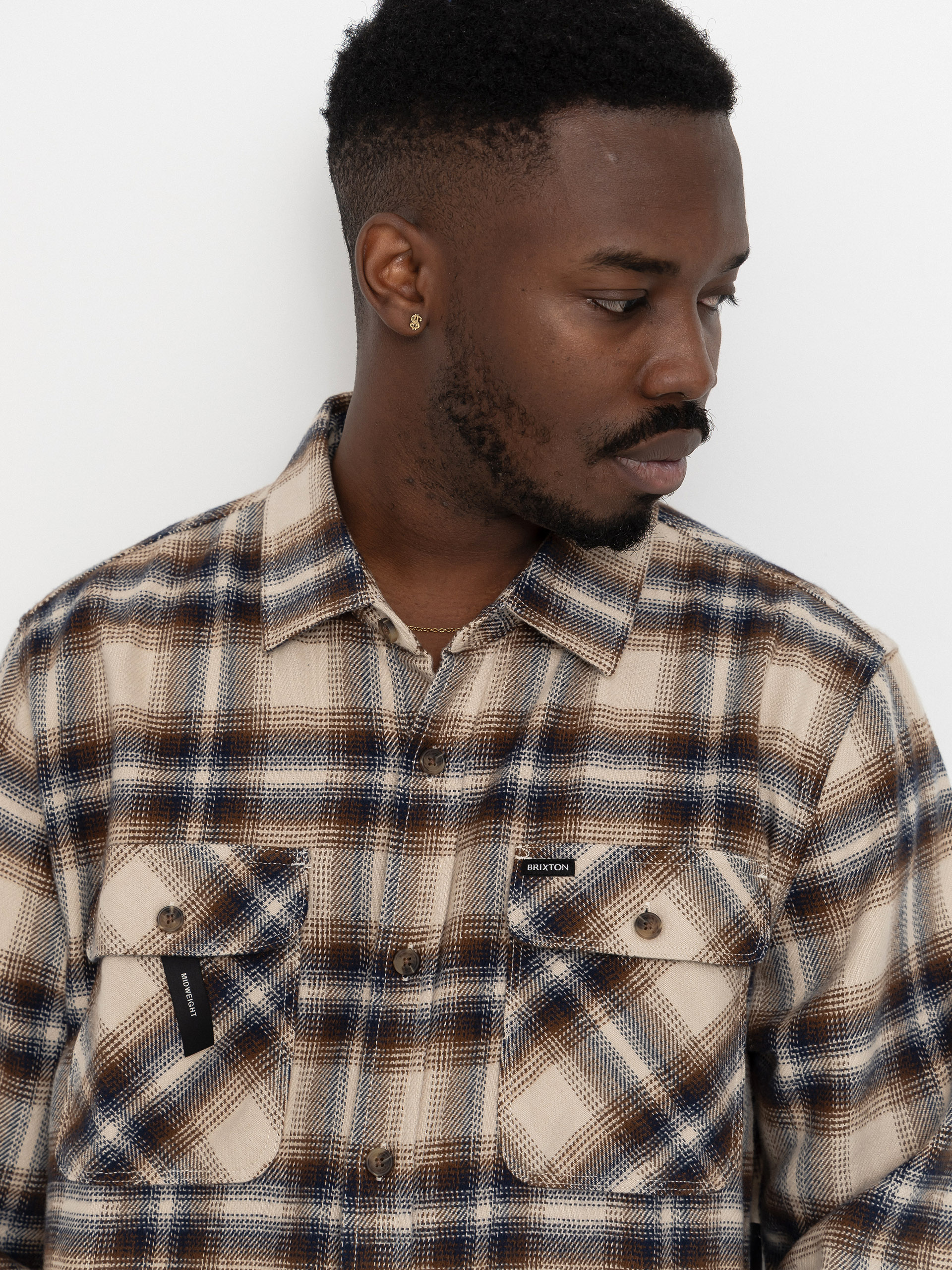 Koszula Brixton Bowery Flannel Ls (soft brown plaid)