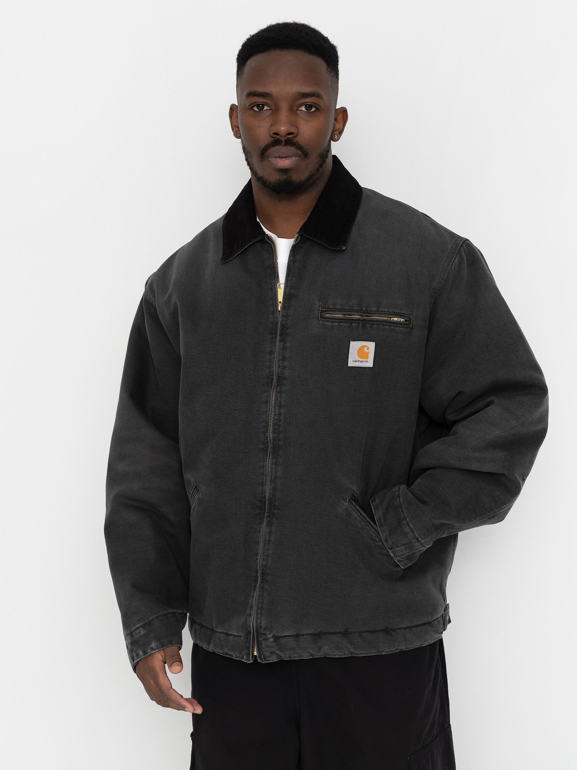 Kurtka Carhartt WIP OG Detroit (raven/black/stone canvas)
