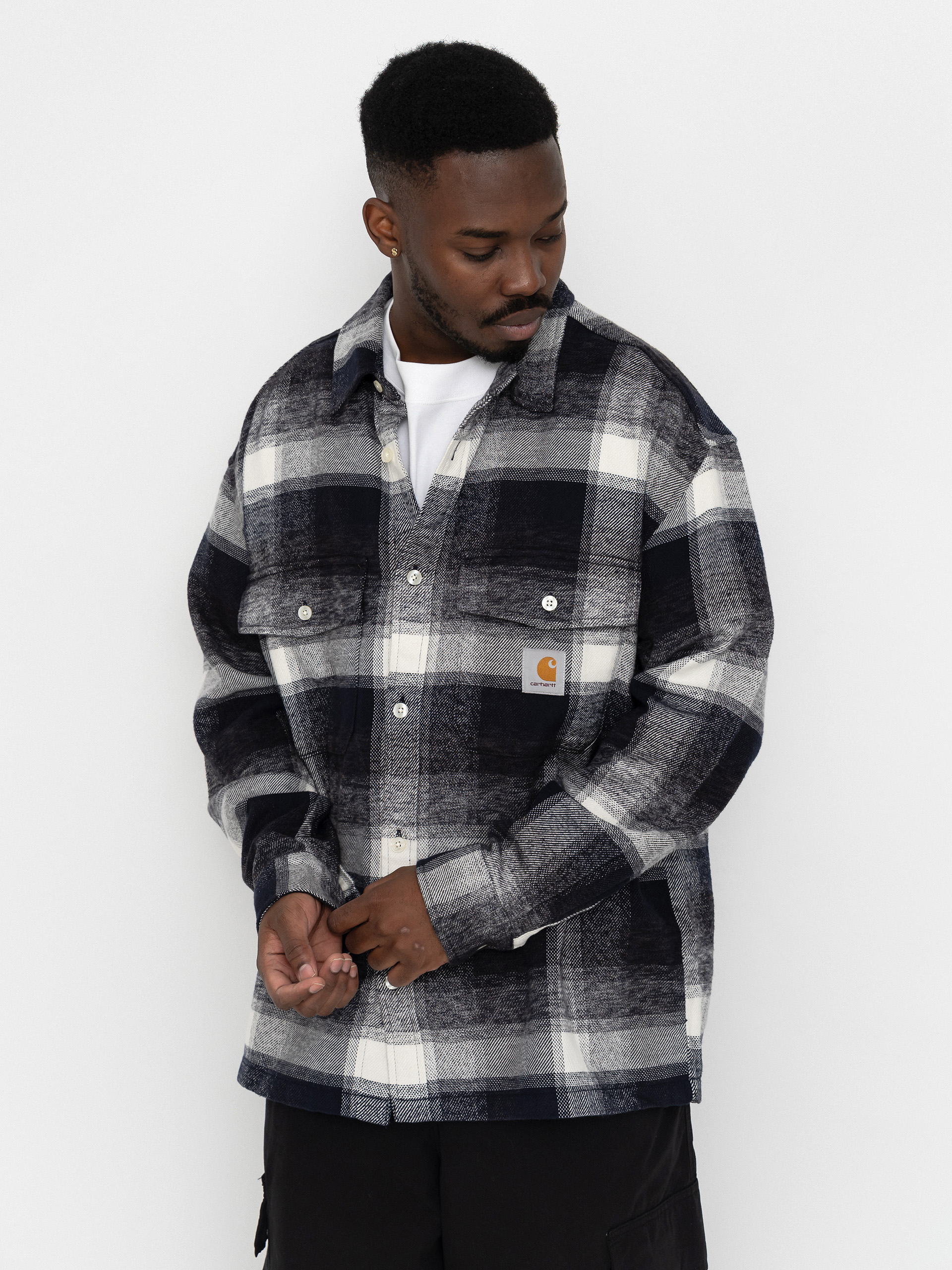 Koszula Carhartt WIP Esterson (esterson check dark navy)