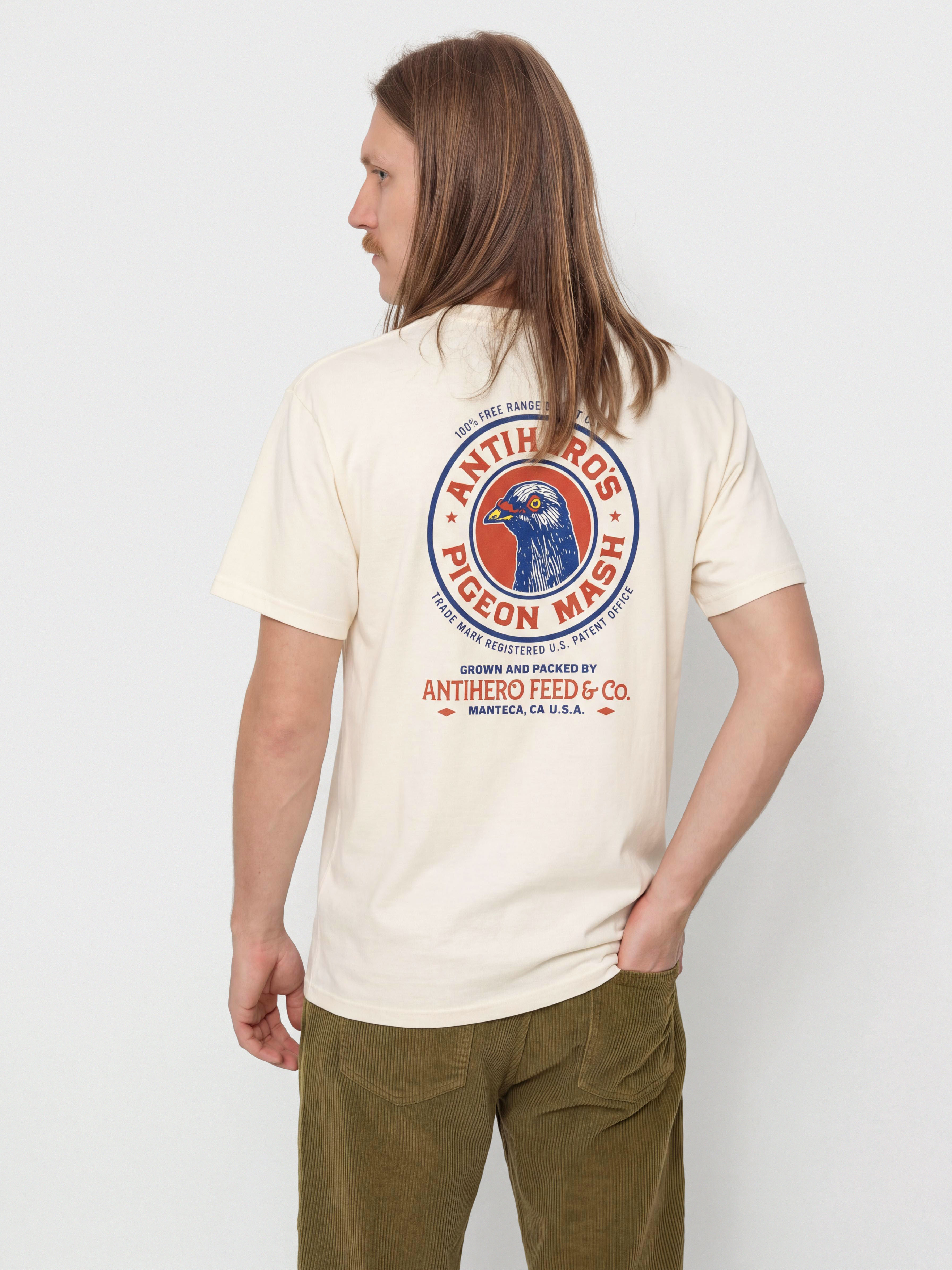 T-shirt Antihero Pigeon Mash II (natural w/multi color prints)
