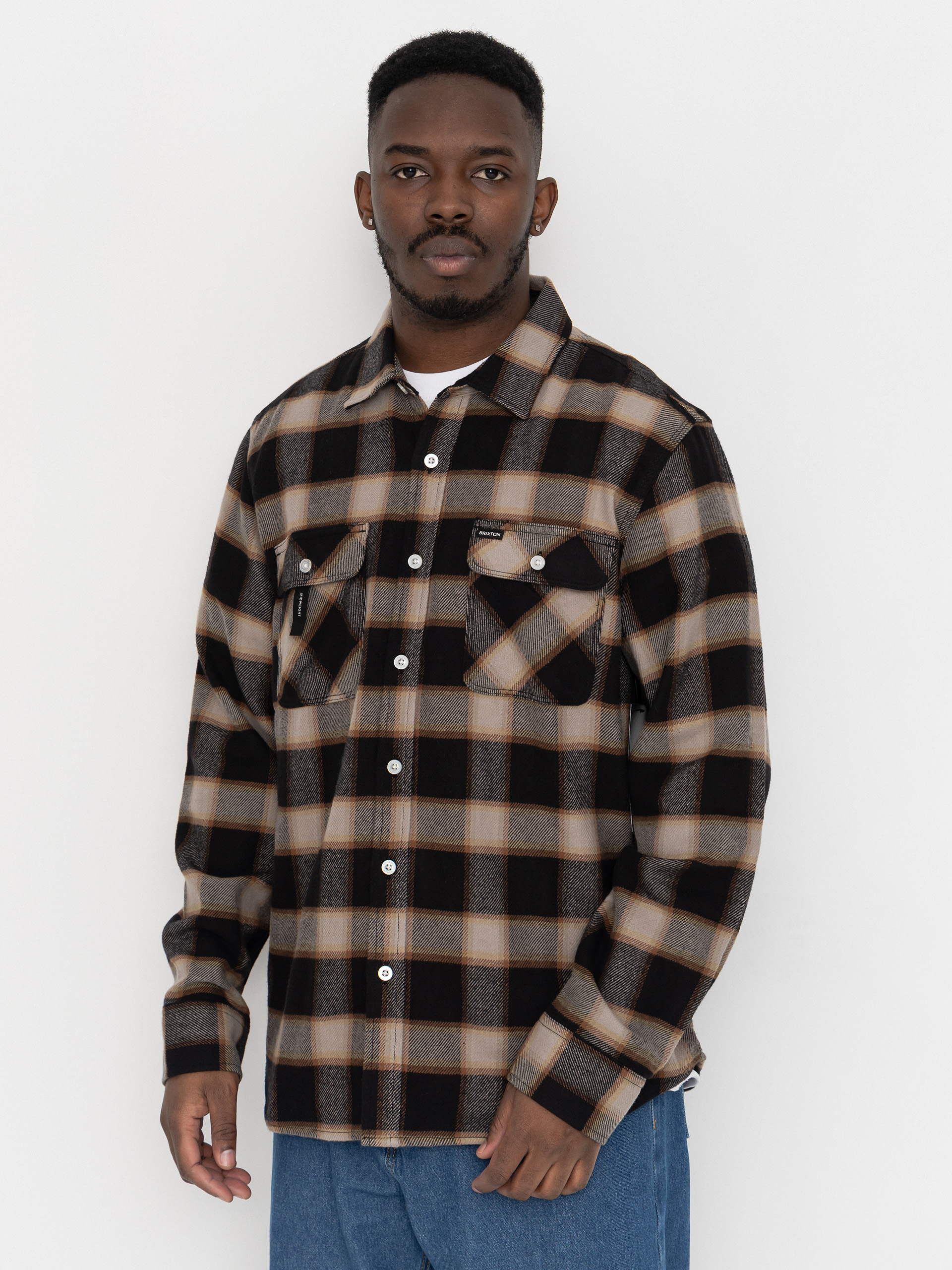 Koszula Brixton Bowery Flannel (black/cream)