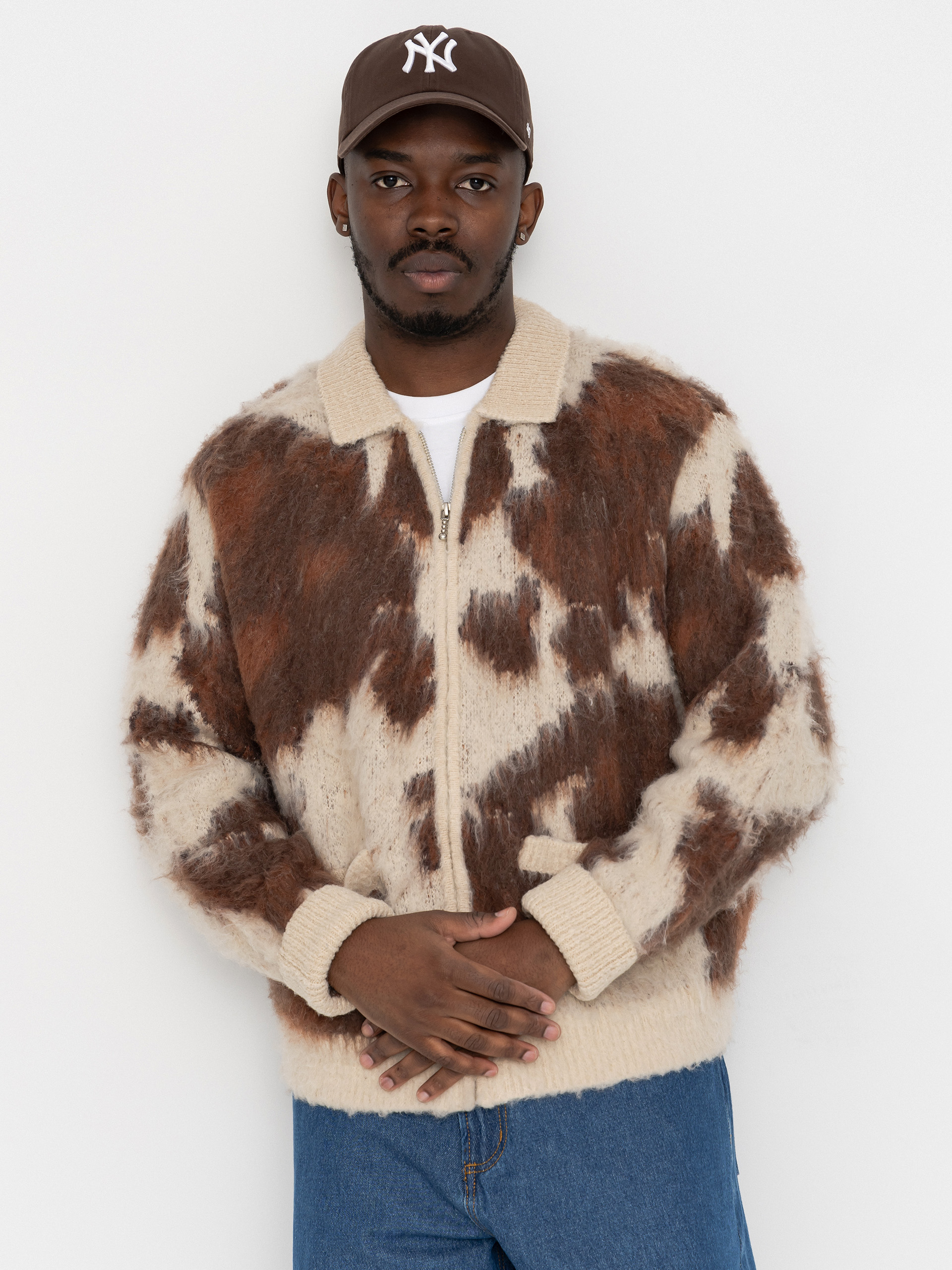 Kardigan OBEY Cow Pattern Zip (cow multi)