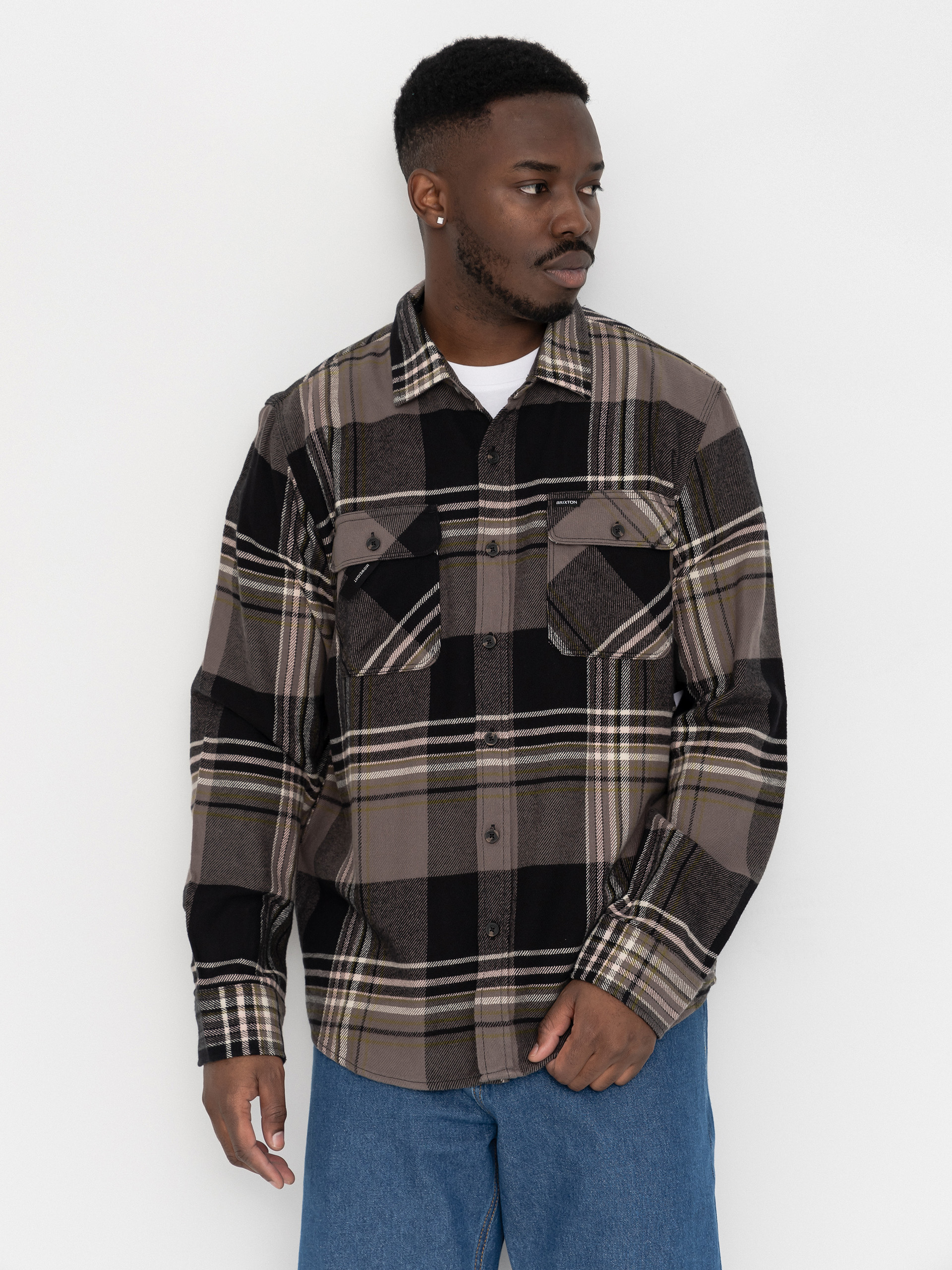 Koszula Brixton Bowery Flannel Ls (black/multi)