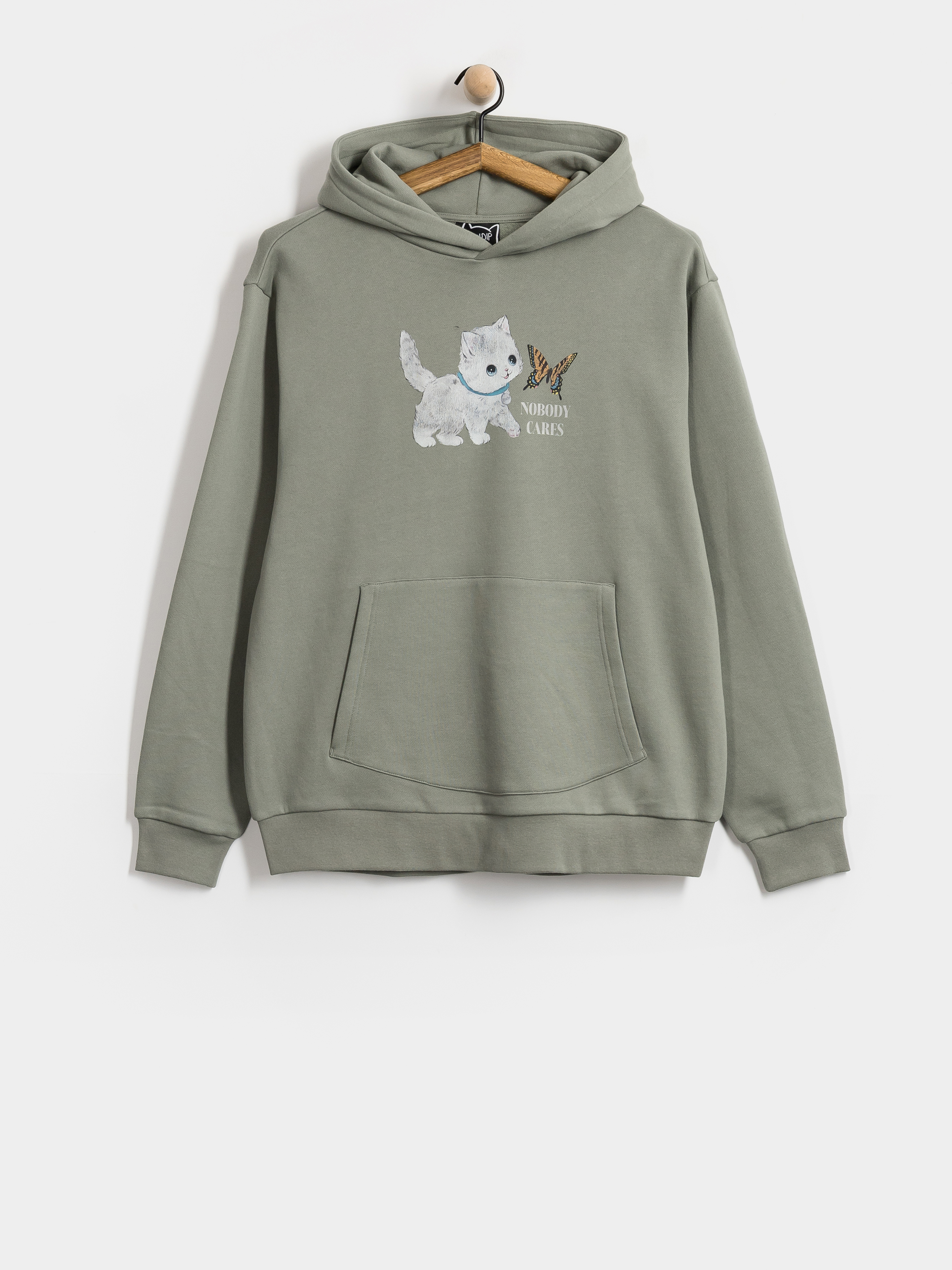 Bluza z kapturem RipNDip Not Easy HD (silver sage)