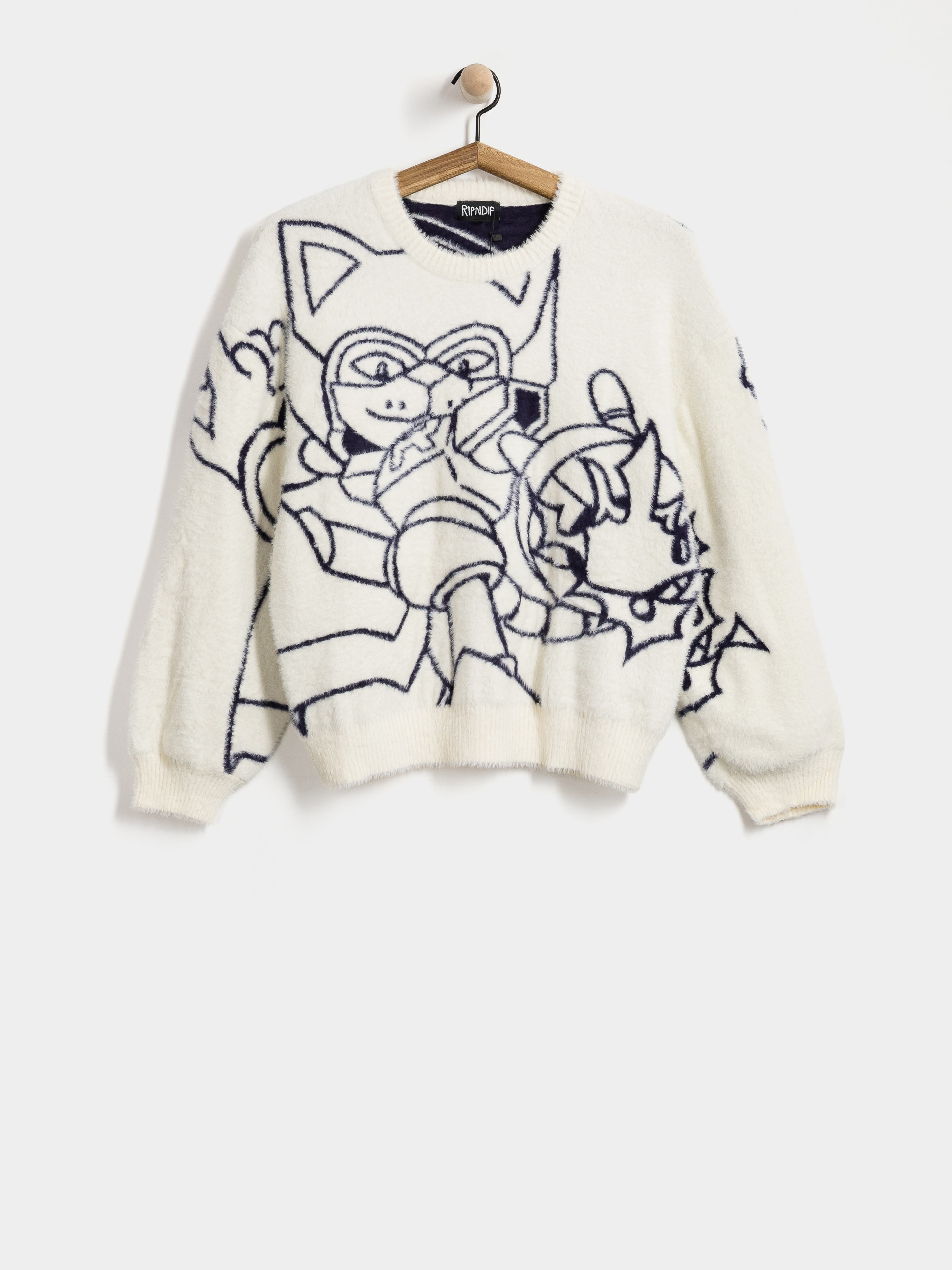 Sweter RipNDip Rokkunerm Mohair Sweater (bone)