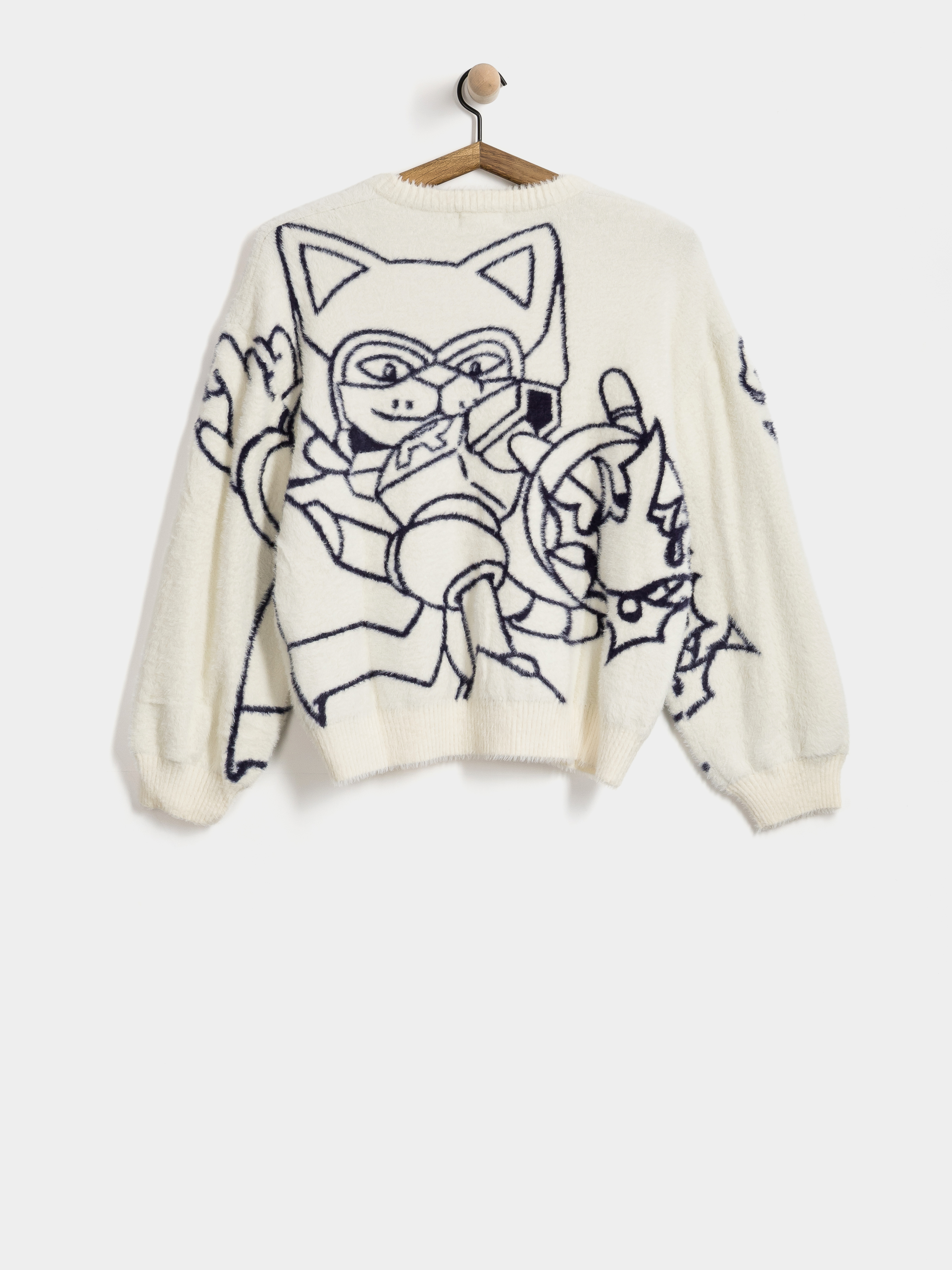 Sweter RipNDip Rokkunerm Mohair Sweater (bone)