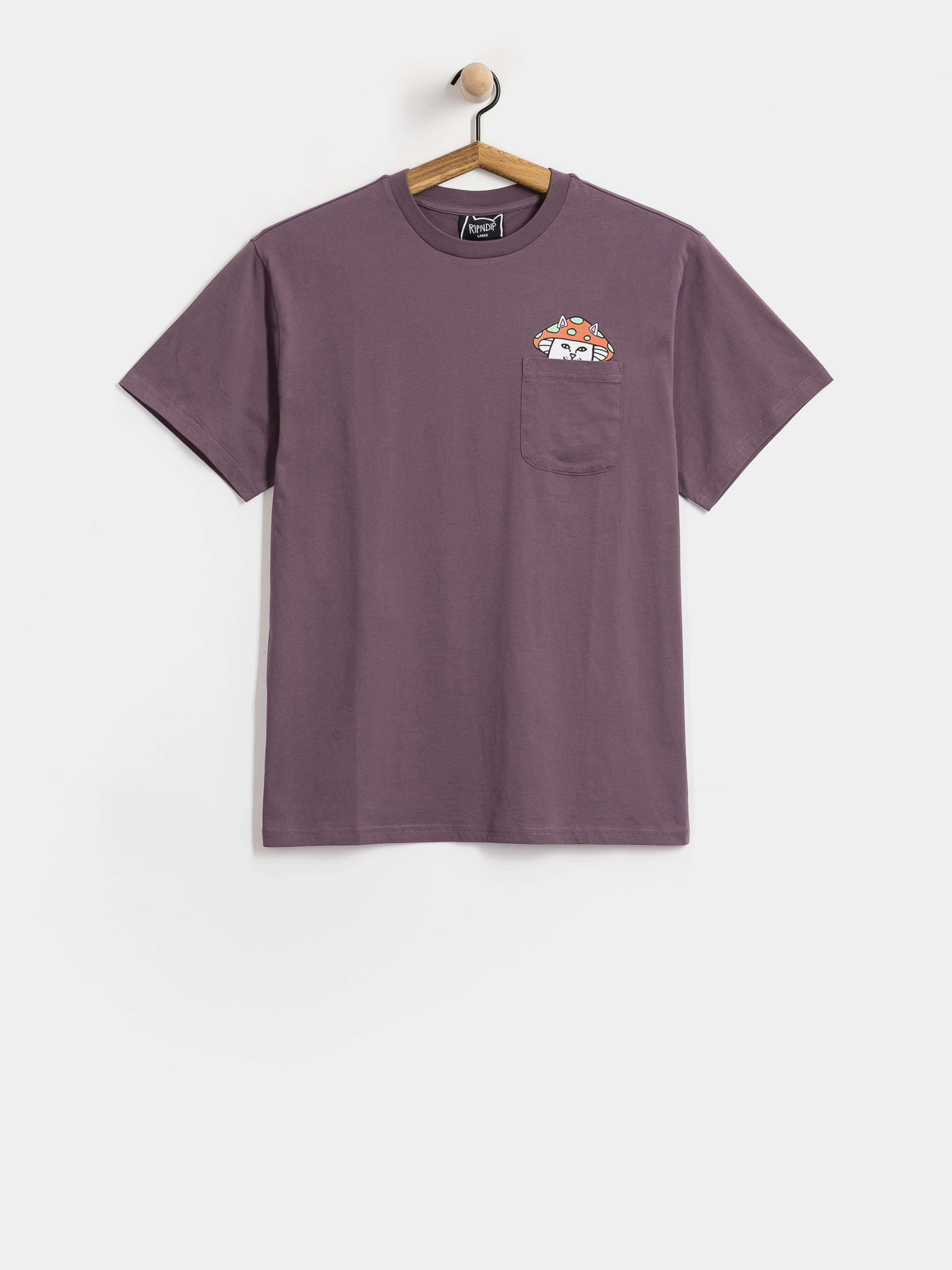 T-shirt RipNDip Lord Shroomy Pocket (dusty plum)