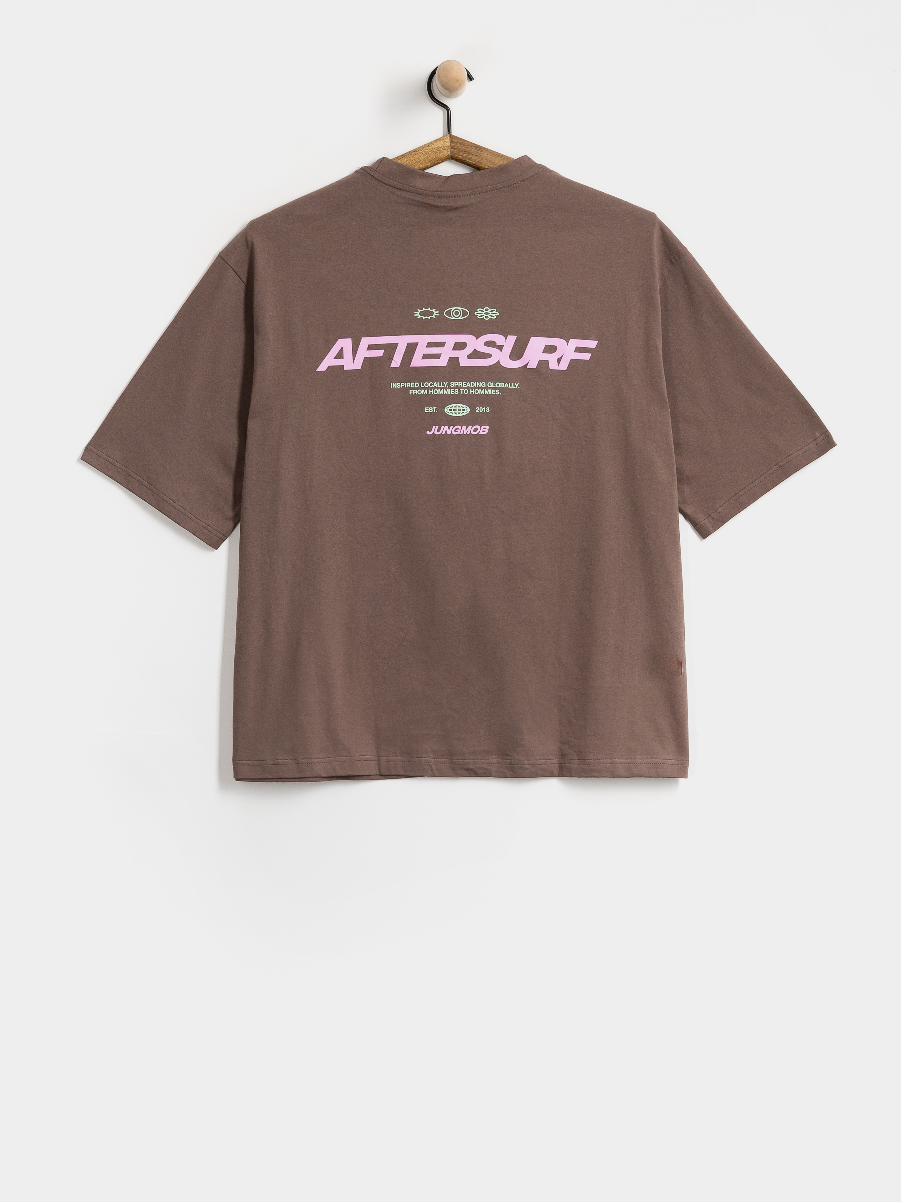 T-shirt Jungmob Boxy Aftersurf (brown)