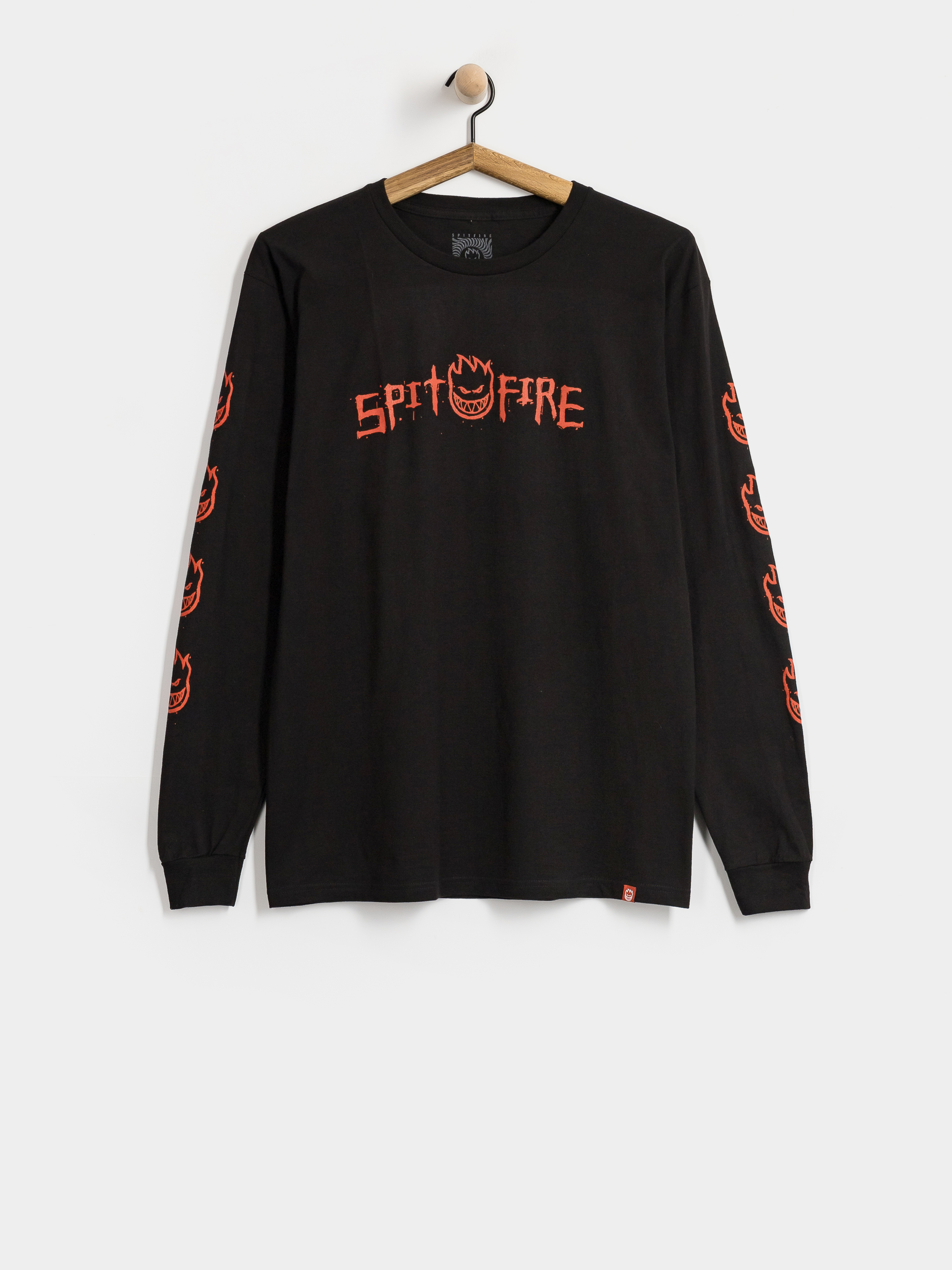 Longsleeve Spitfire Rough Scribble Bighead Sleeve (black w/red prints)