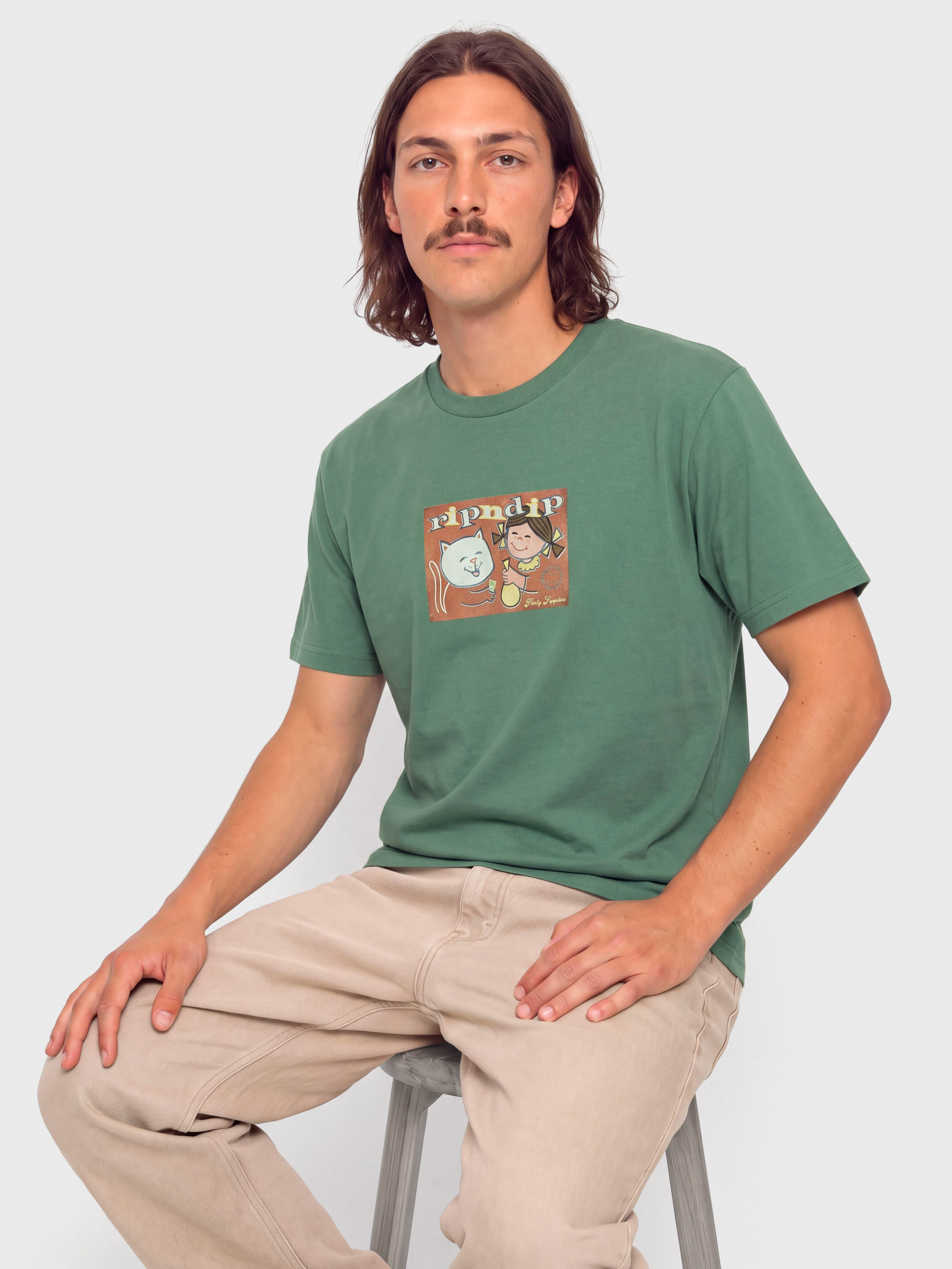 T-shirt RipNDip Party Supplies (olive)