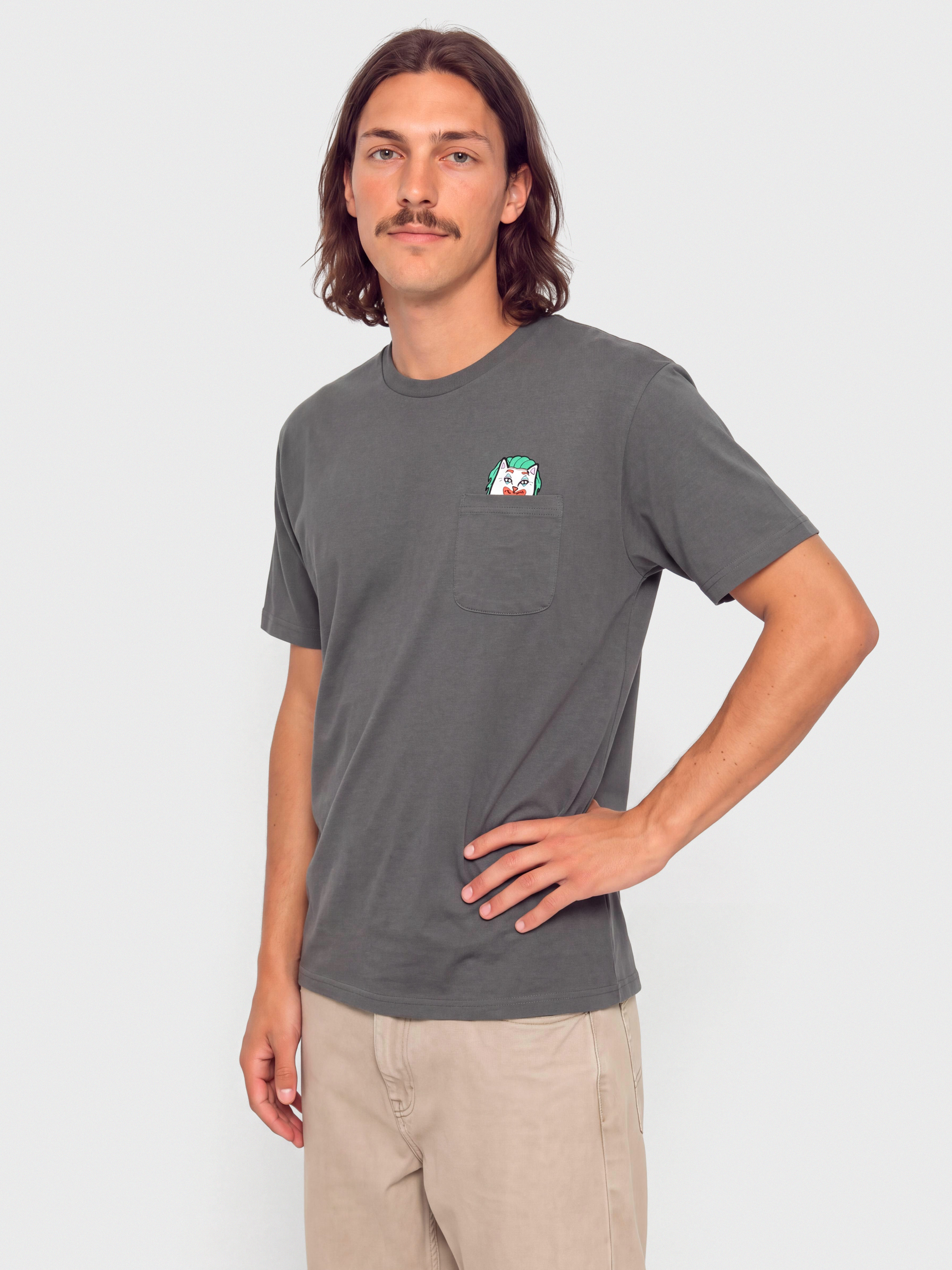 T-shirt RipNDip Why So Nermal? Pocket (charcoal)