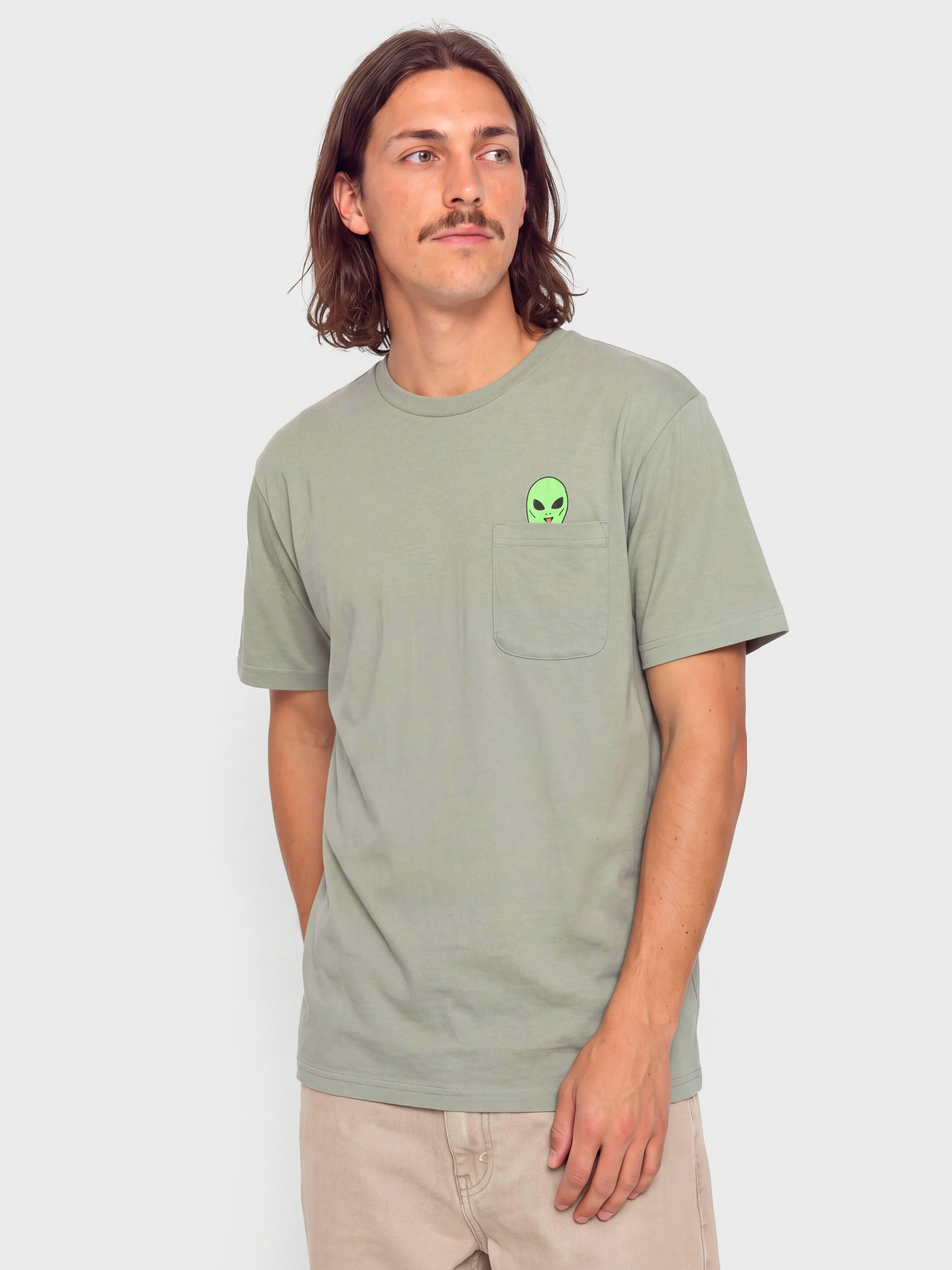 T-shirt RipNDip Lord Alien Pocket (dusty sage)