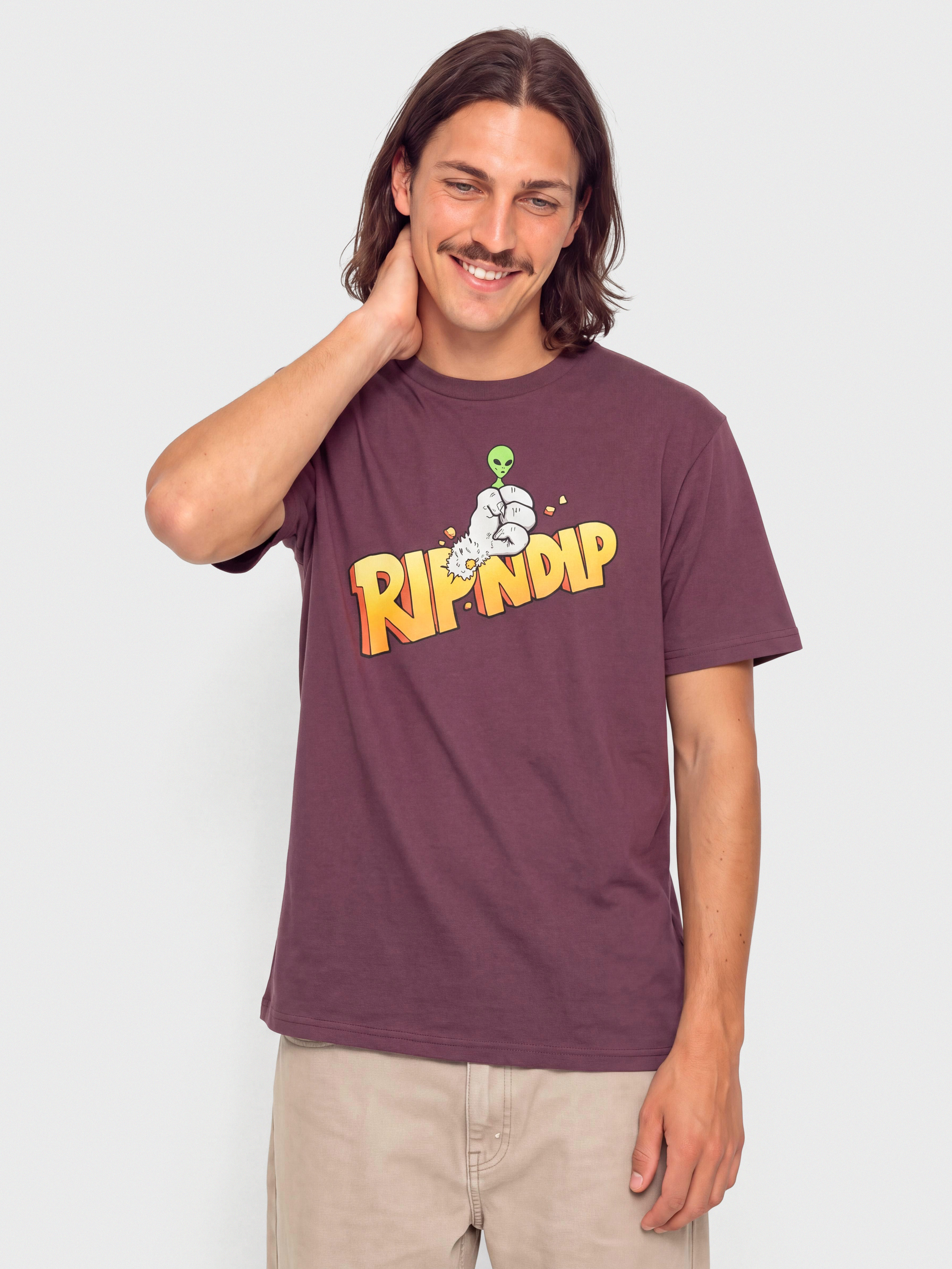 T-shirt RipNDip Stronger (dark plum)