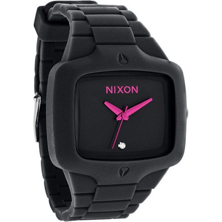 Zegarek Nixon Rubber Player (all black/pink)