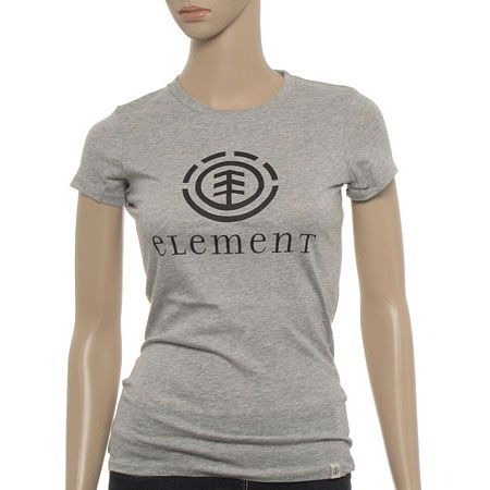 T-Shirt Element Logo Wmn (heather grey) 