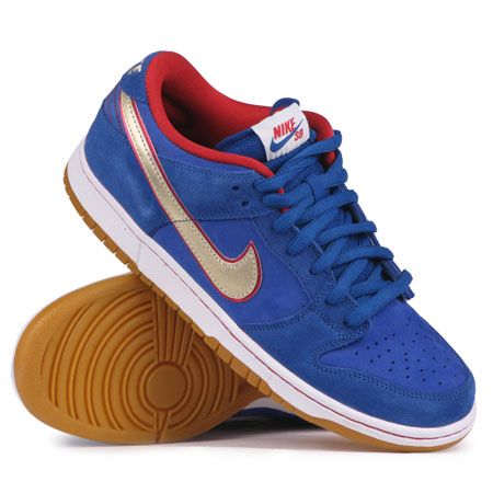 Buty Nike SB Dunk Low Premium (Blue Ribbon / Metallic Vegas Gold-Varsity Red)