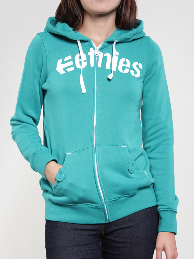 Bluza z kapturem Etnies Corporate Zip Wmn (teal)